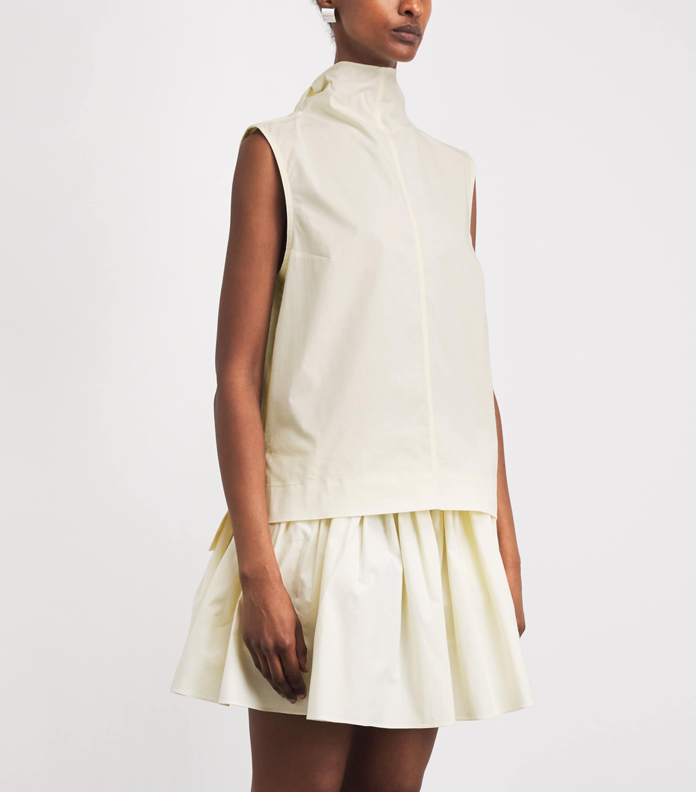 Brandon Maxwell Womens The Finn Blouse Butter Yellow Image 4