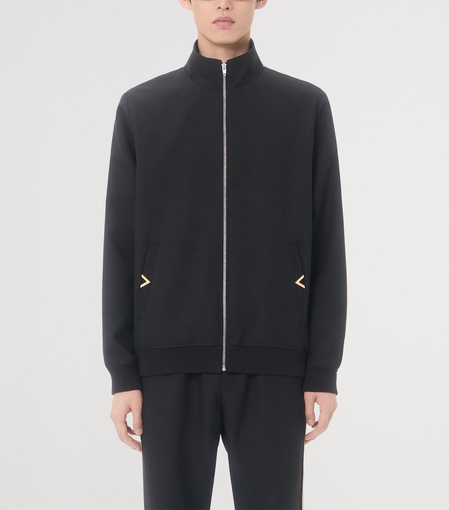 Valentino Garavani Mens Jersey VGold Track Jacket Image 2