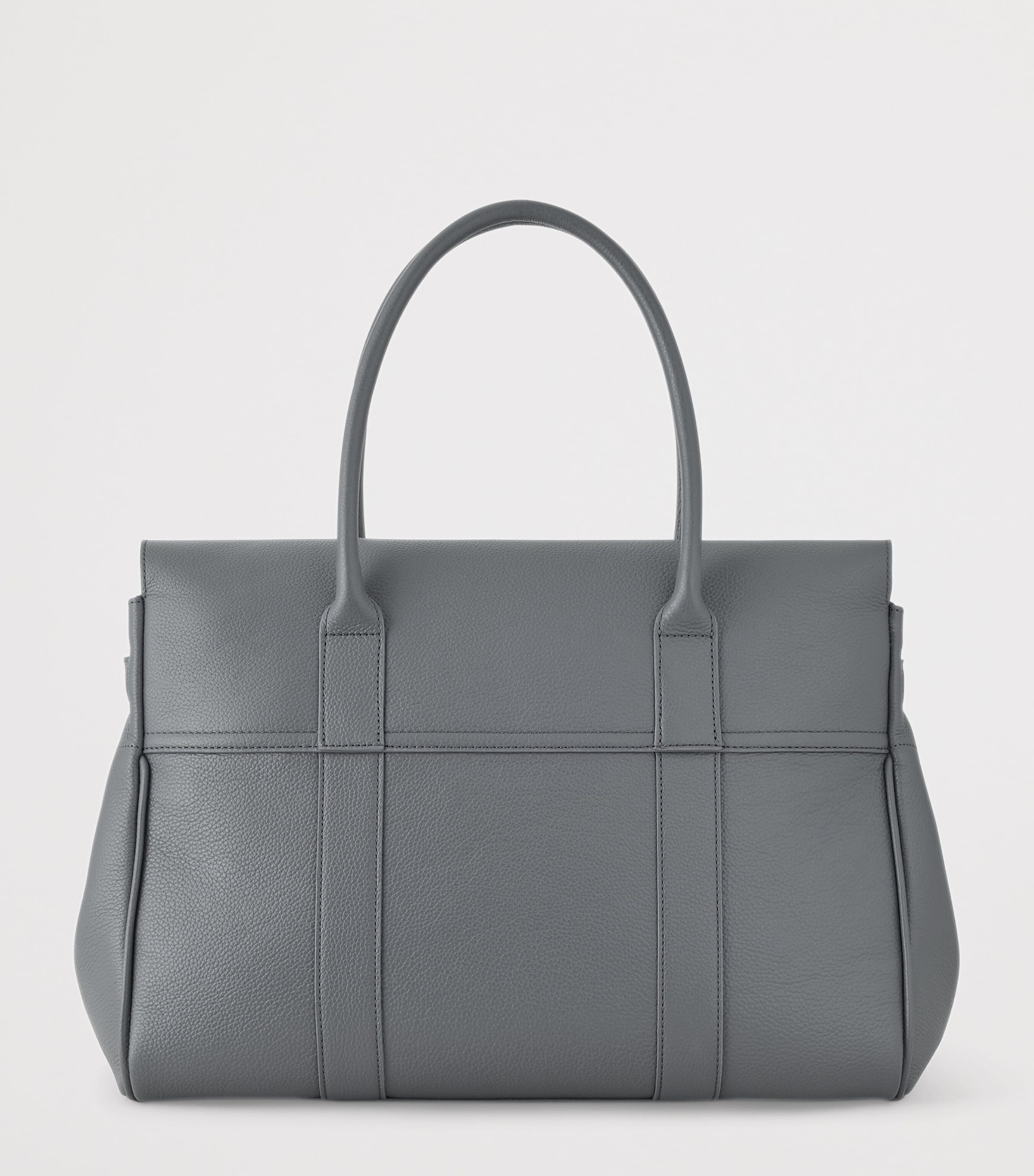 Mulberry Small Leather Bayswater Shoulder Bag Foggy Grey Image 2