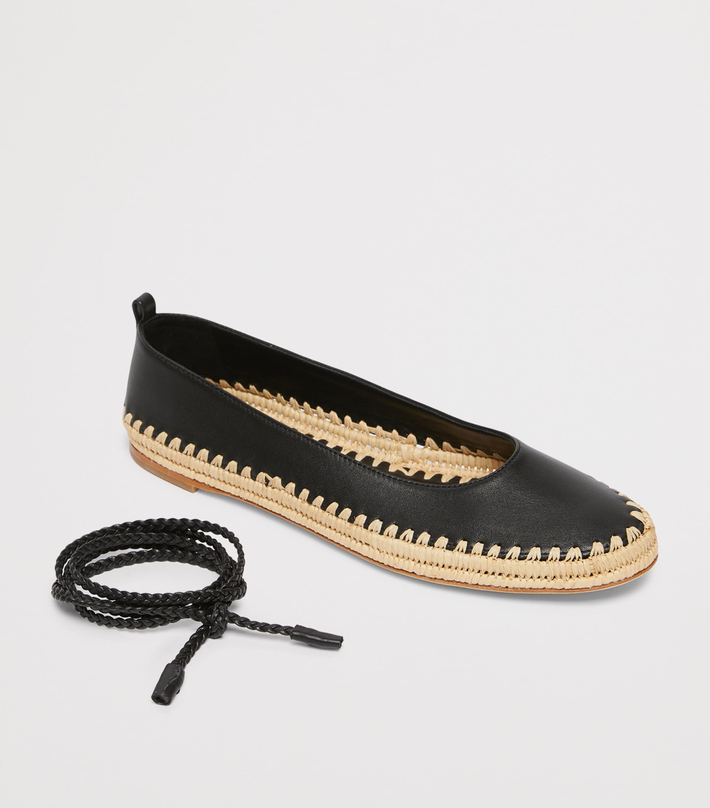 Leather Espadrilles BLACK Image 6