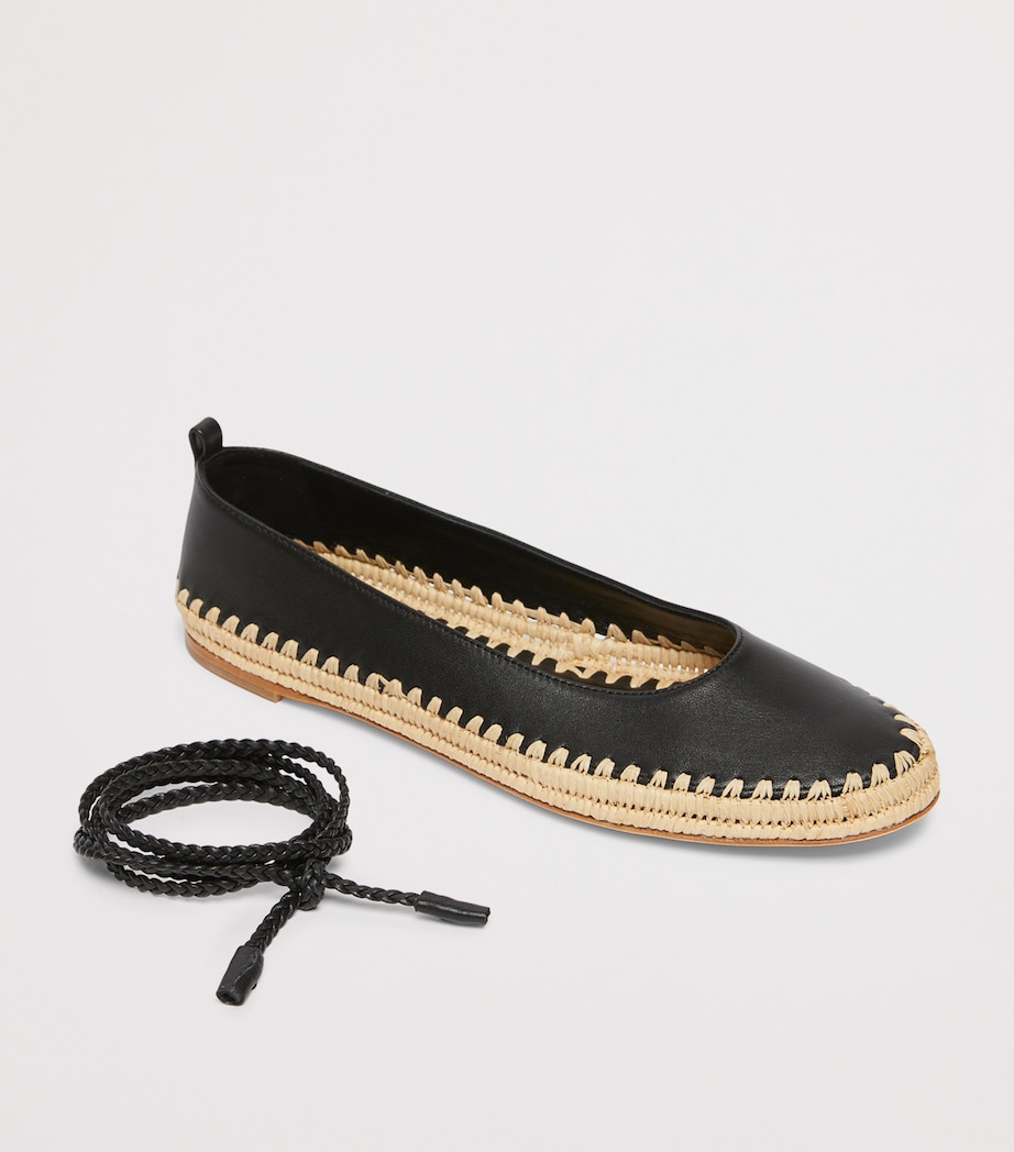 Leather Espadrilles BLACK Image 6