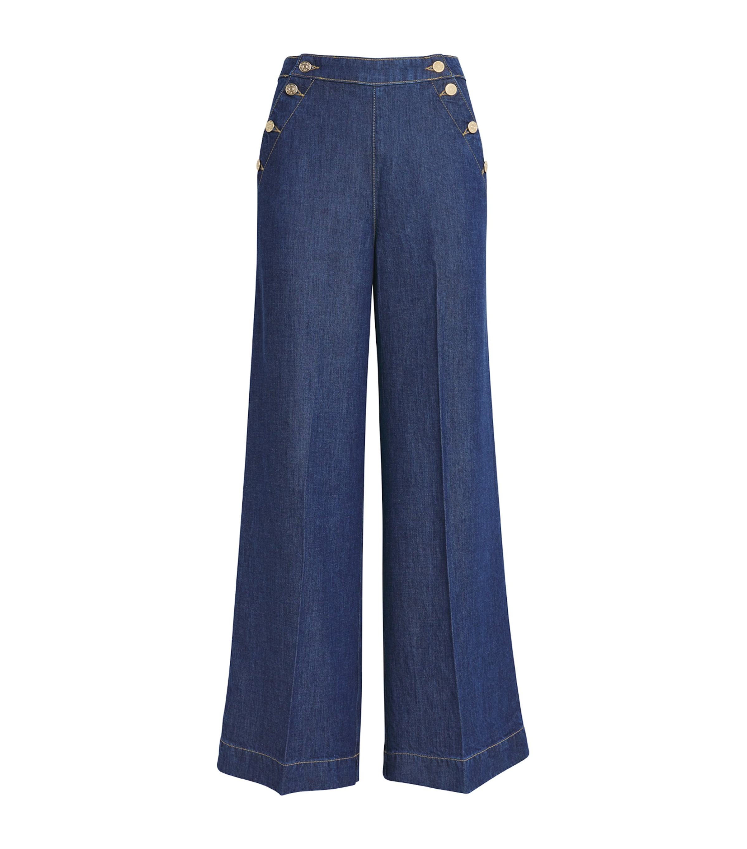 Claudie Pierlot Wide-leg Jeans In Gold