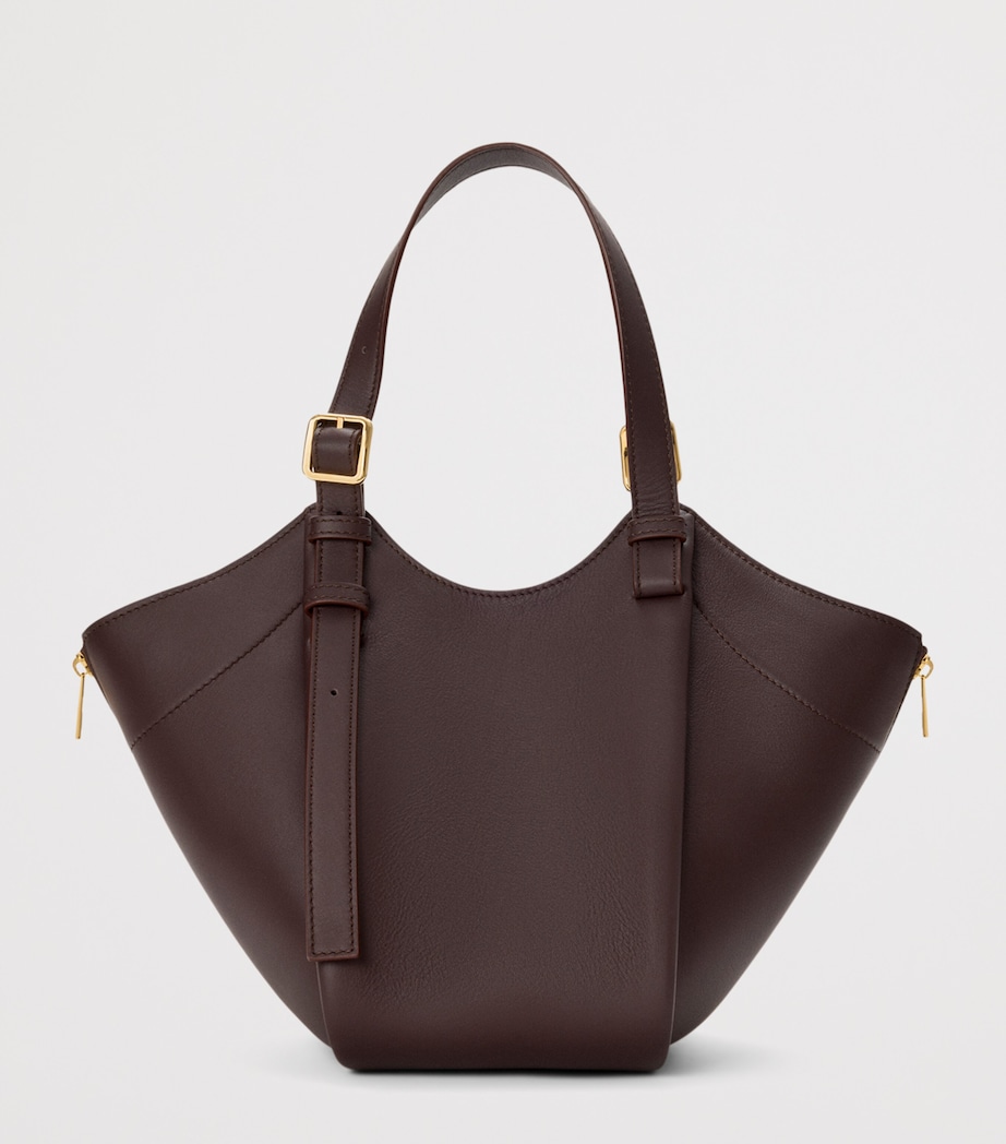 Calfskin Hammock Flip Tote Bag DARK CHESTNUT Image 5