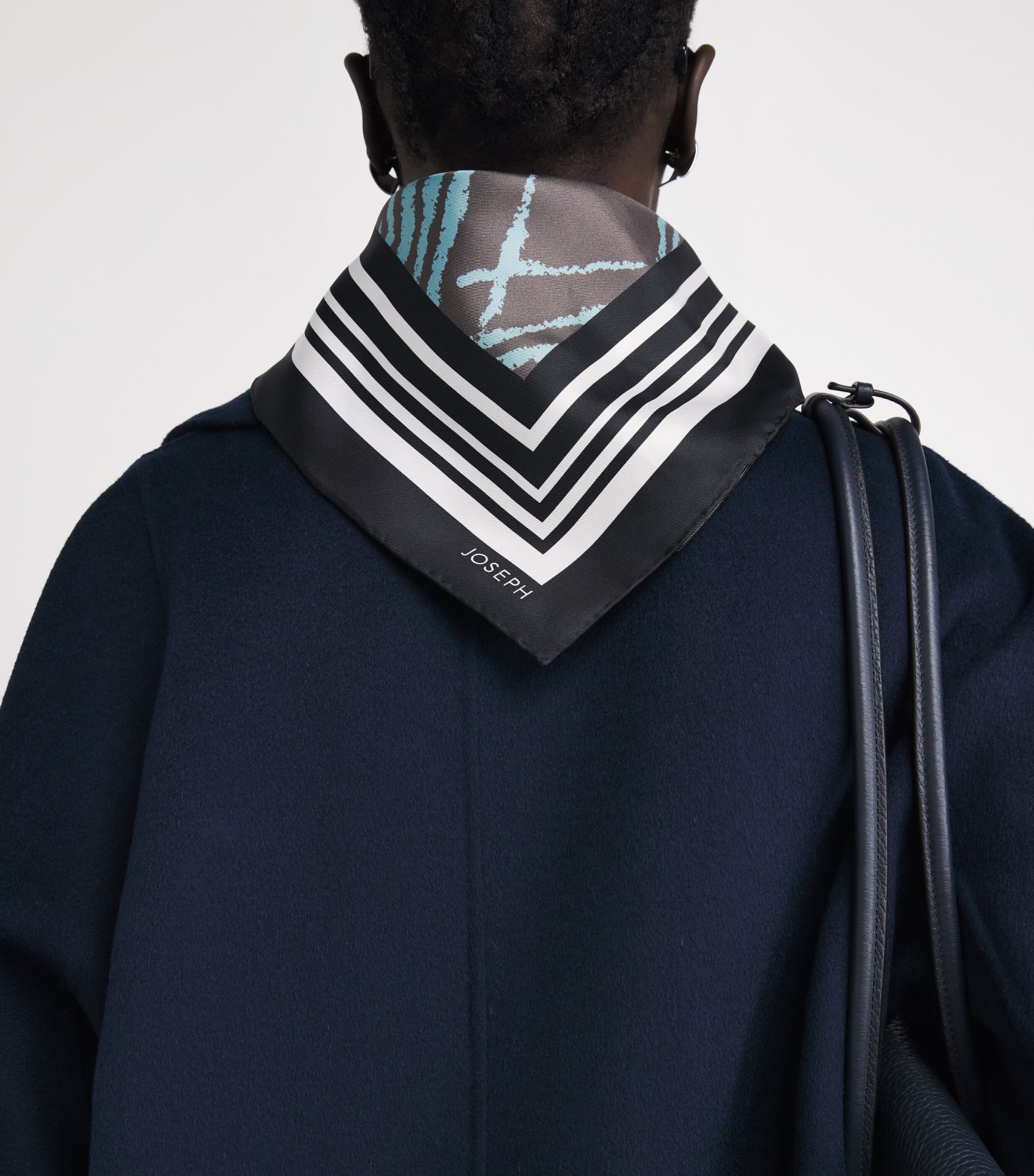 Silk Zhara Scarf PALM LEAF/CHAMBRAY Image 2