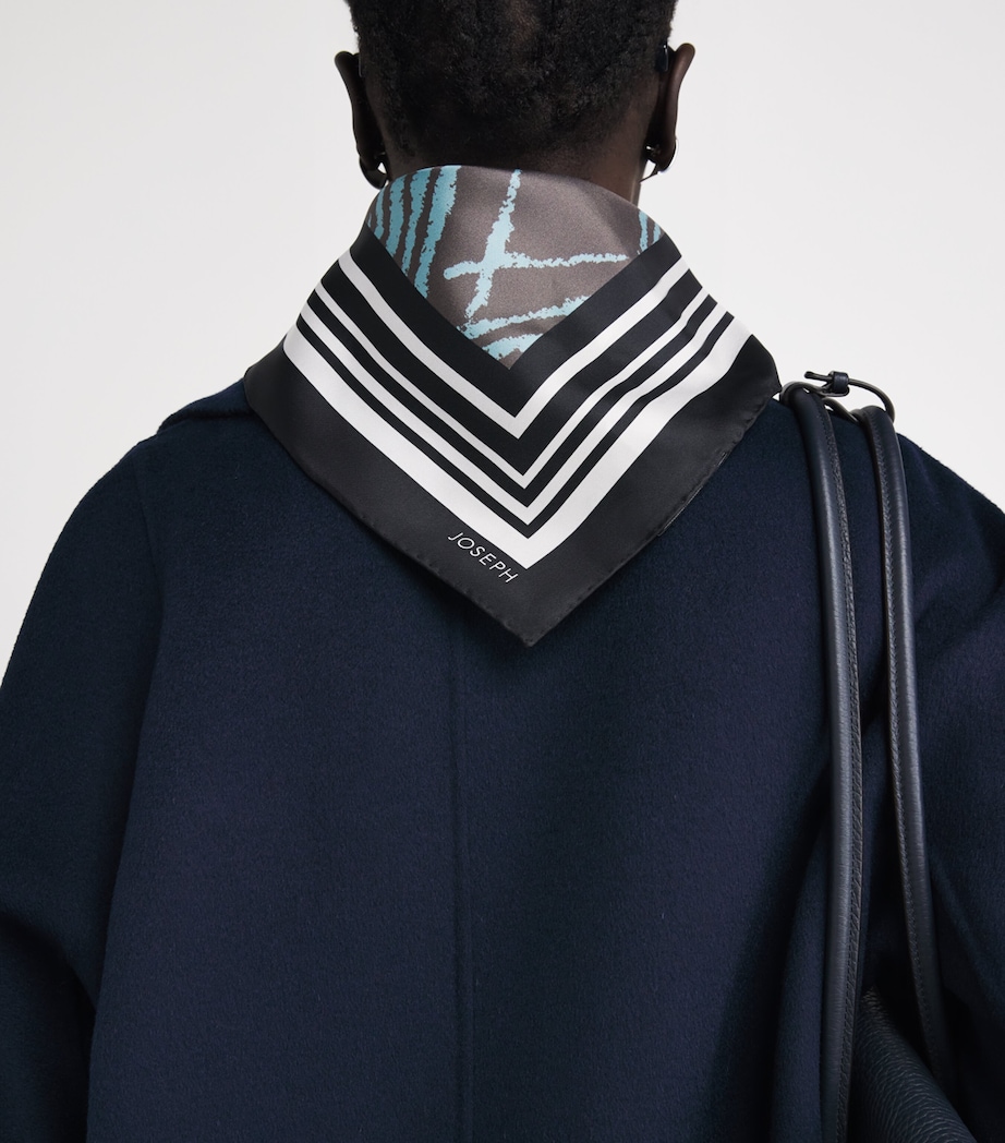 Silk Zhara Scarf PALM LEAF/CHAMBRAY Image 2