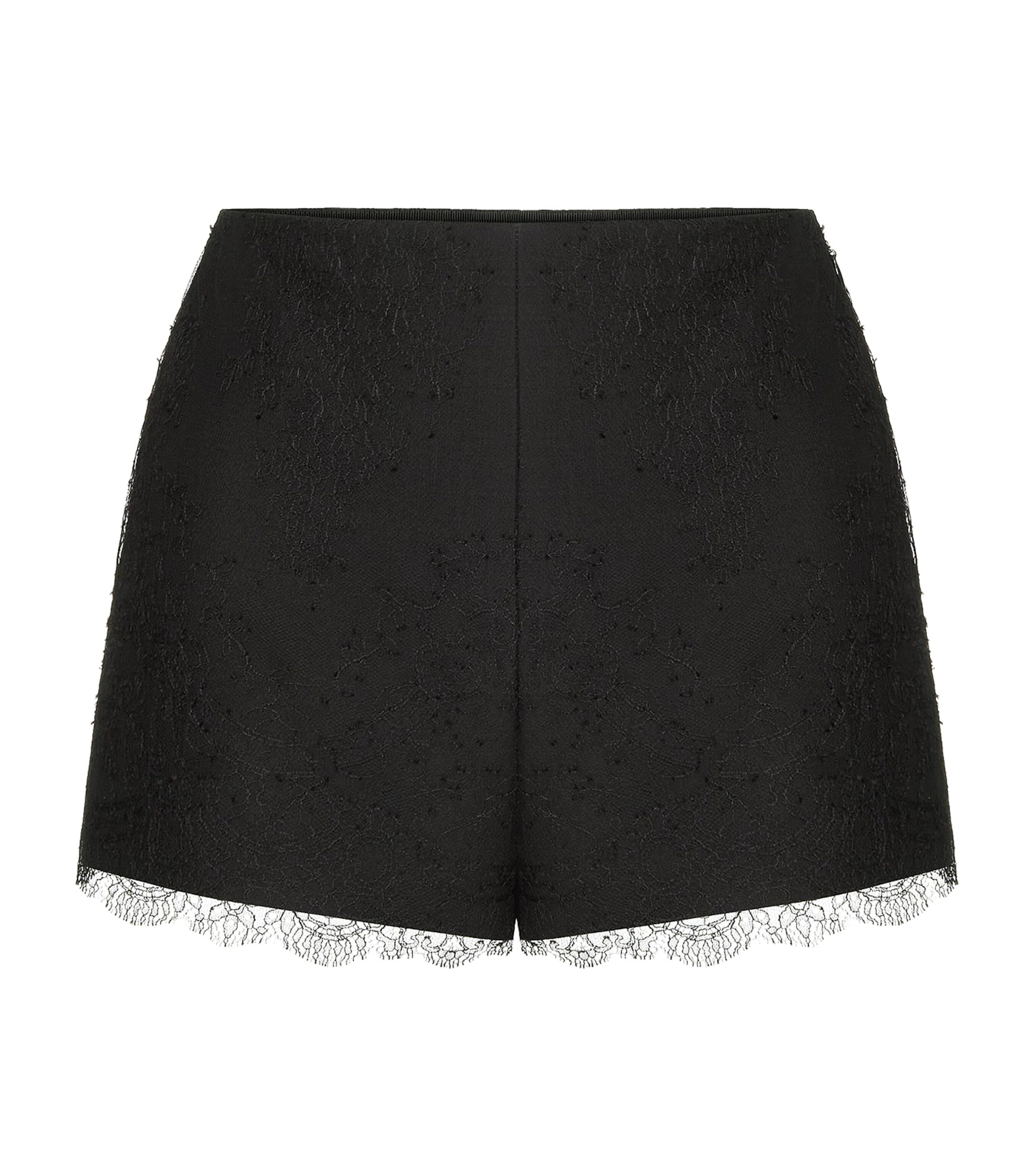 VALENTINO LACE-DETAIL SHORTS 