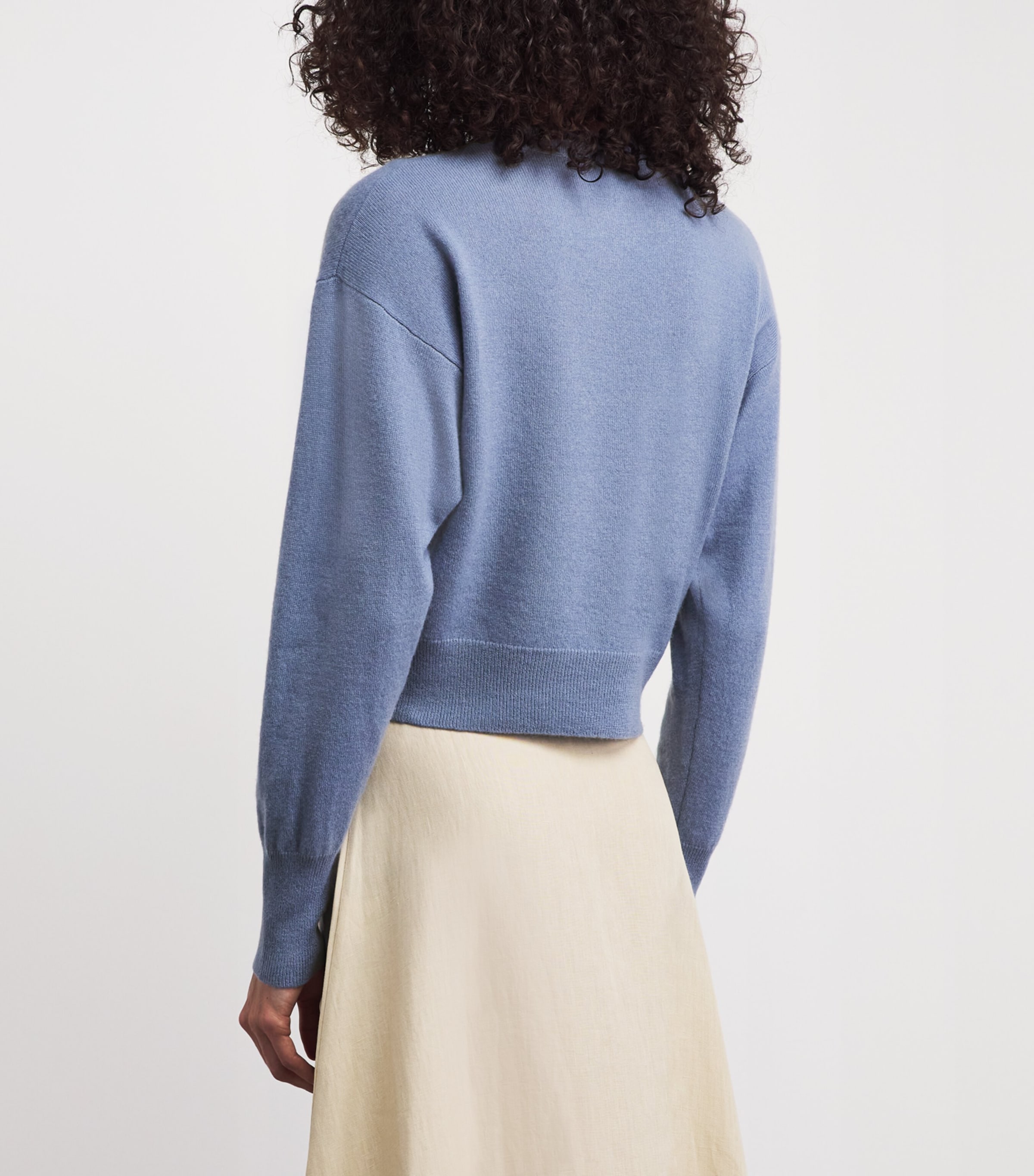 Le Kasha Womens Organic Cashmere Menorca Sweater Ocean Blue Image 5