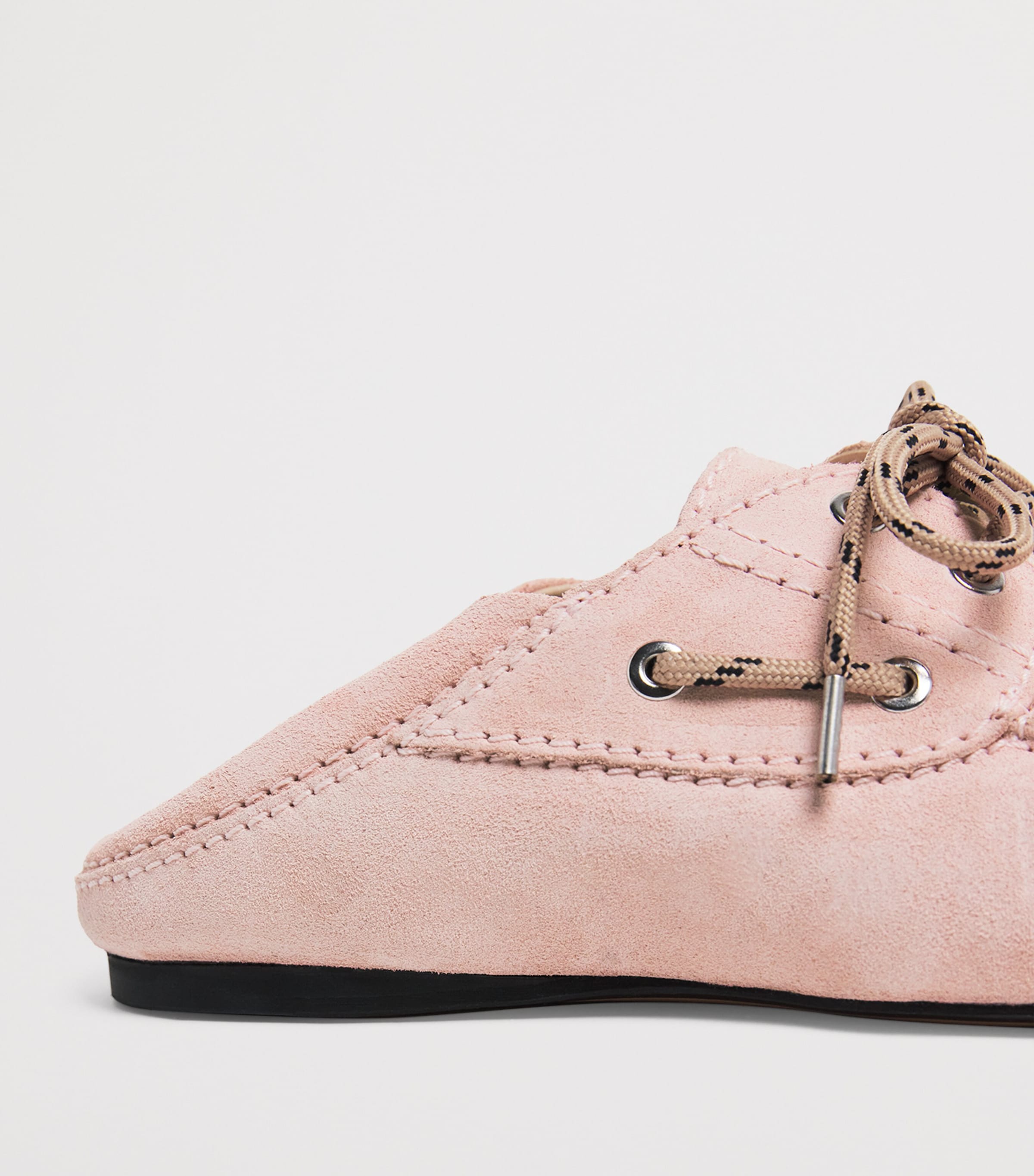 Sandro Paris Suede Boat Shoes Pink Image 7