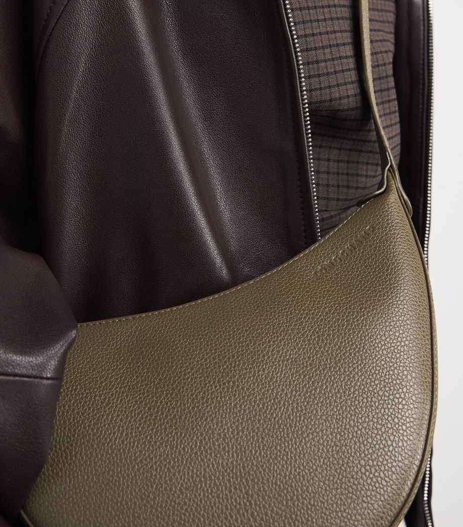 Longchamp Small Leather Le Foulonné Cross-Body Bag Caper Image 2