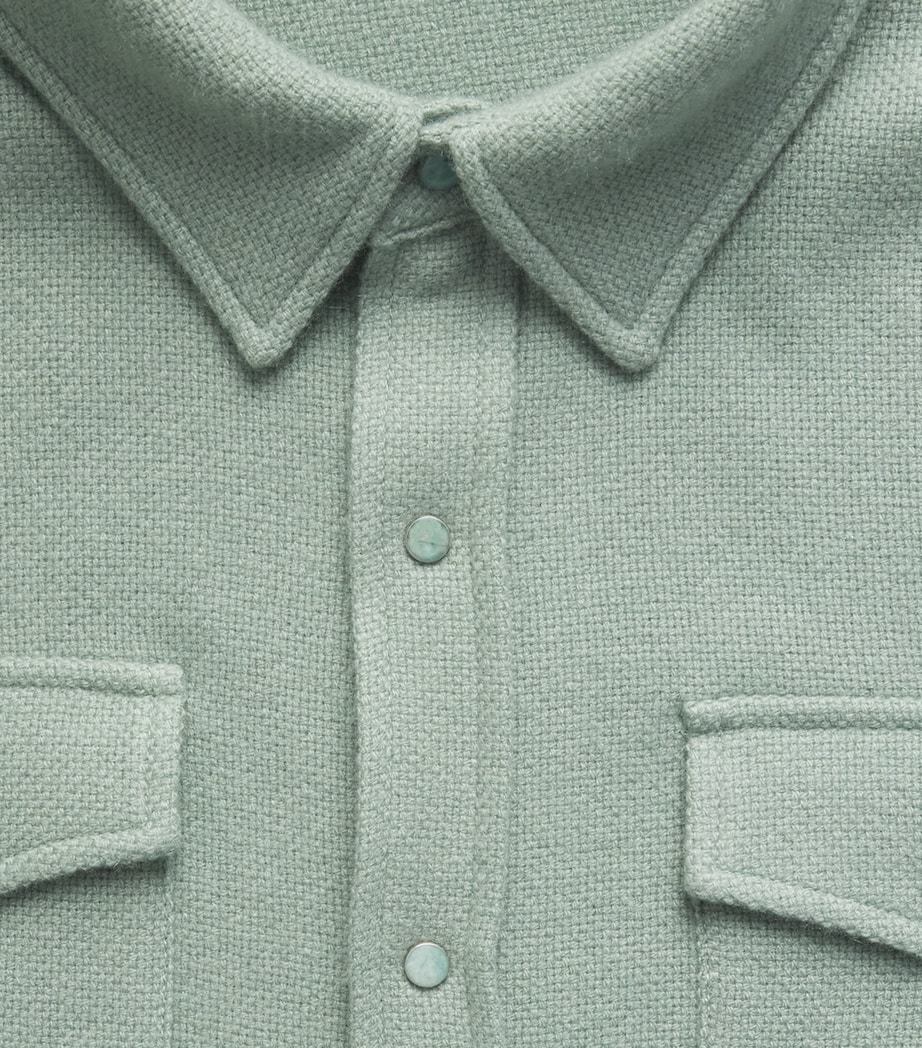 God's True Cashmere Mens Cashmere Agave Shirt Agave Image 6