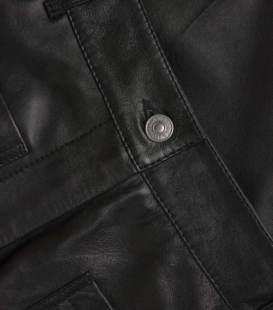 Leather Alina Trousers 1 BLACK Image 5