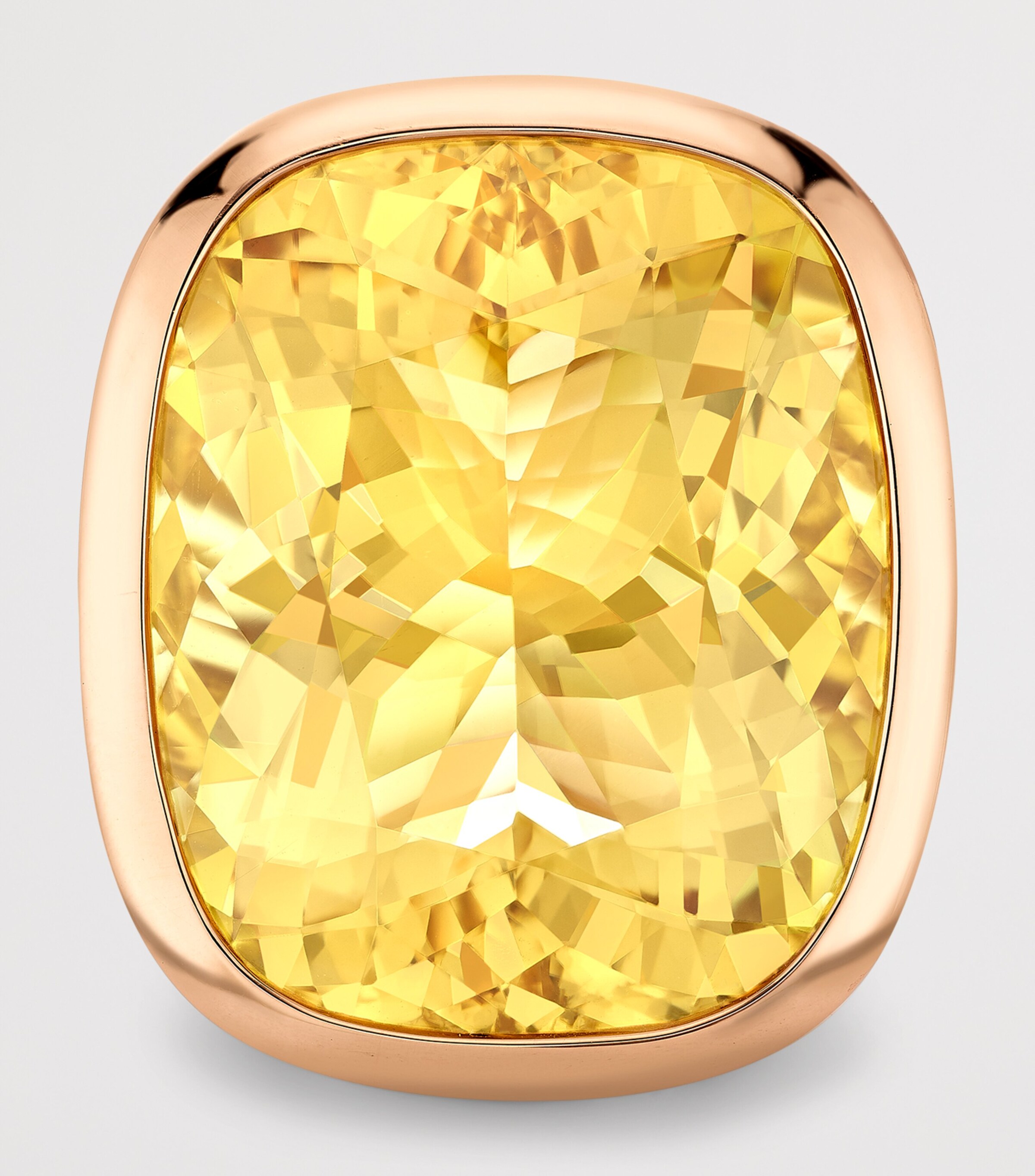 Boodles Rose Gold, Diamond, Heliodor and Sapphire Silk Mantua Palace Ring Yellow Image 3