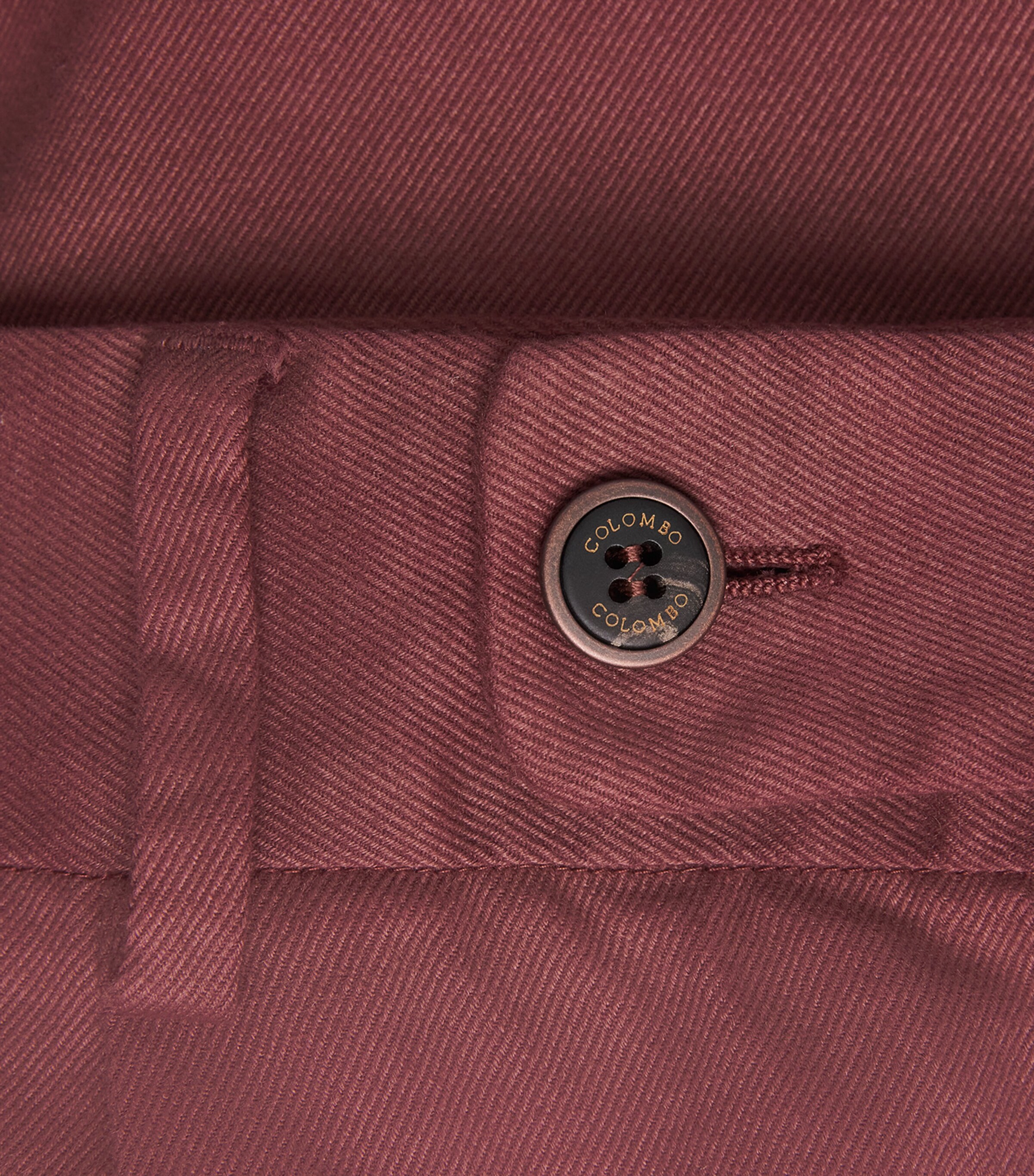 Colombo Mens Pleated Straight Chinos Wine Image 6