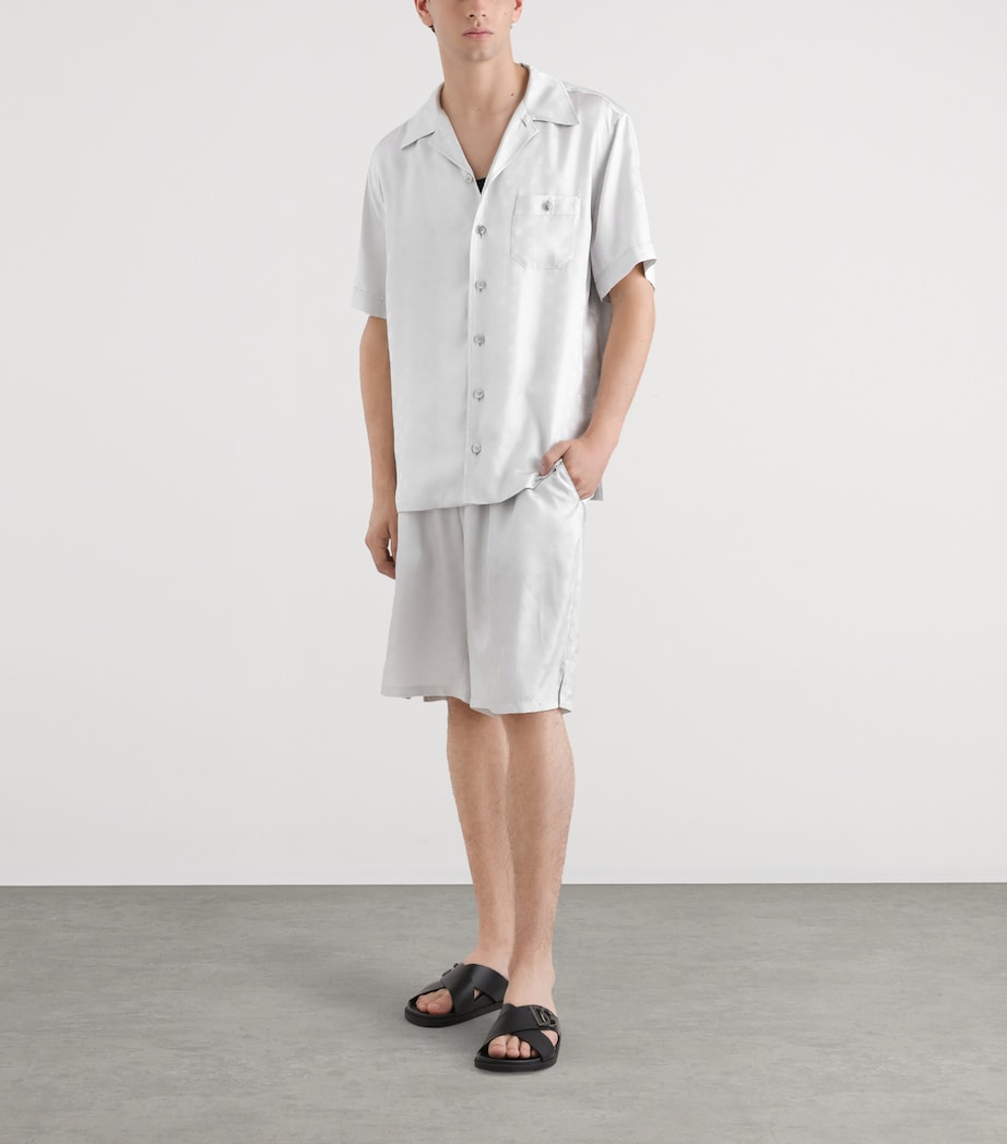 Wool Logo Short-Sleeve Shirt N4534-LIGHT GREY Image 2