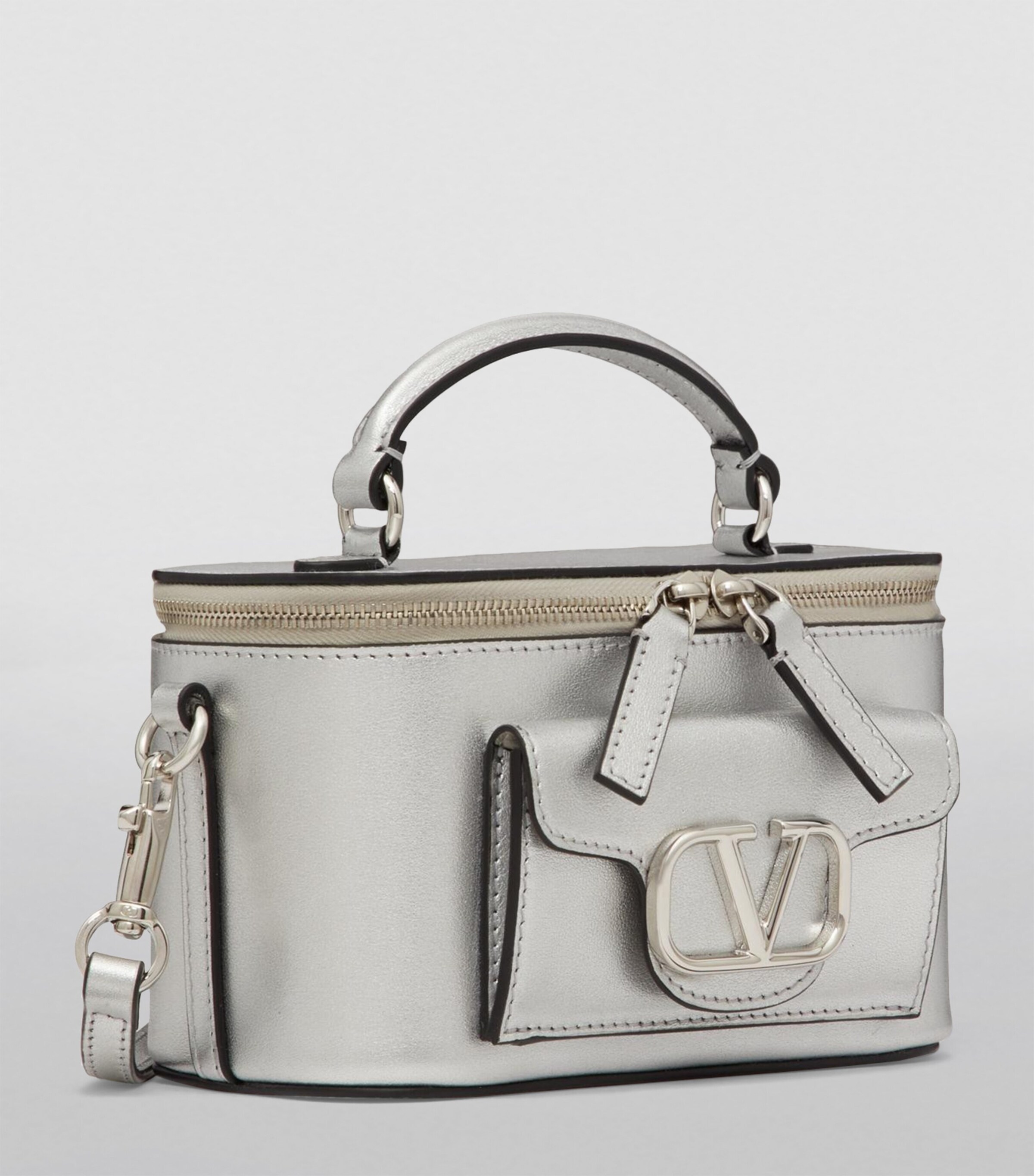 Valentino Garavani Leather Locò Vanity Case | Harrods UK