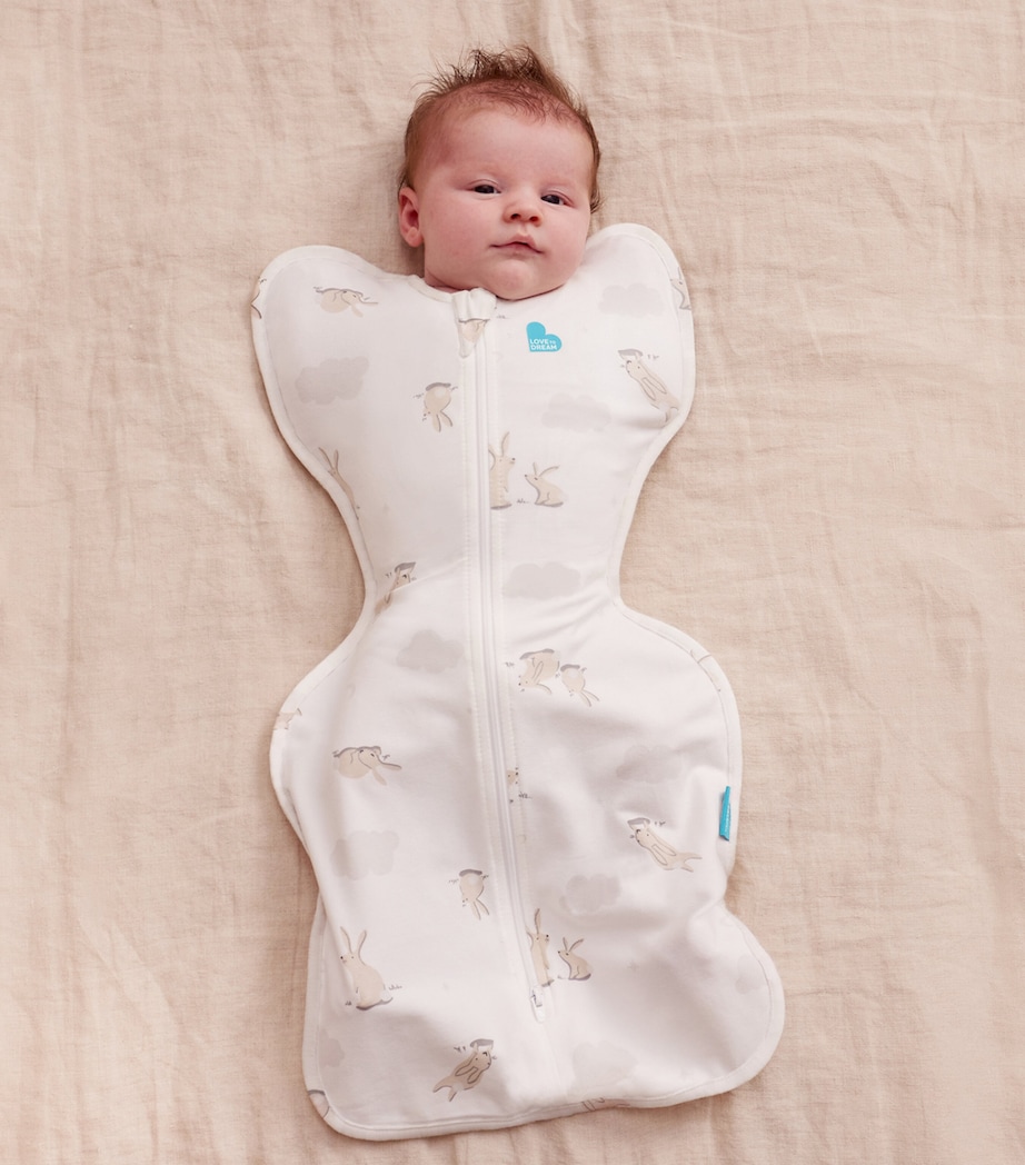 1.0 Tog Cloud Bunny Swaddle (Newborn) WHITE Image 2