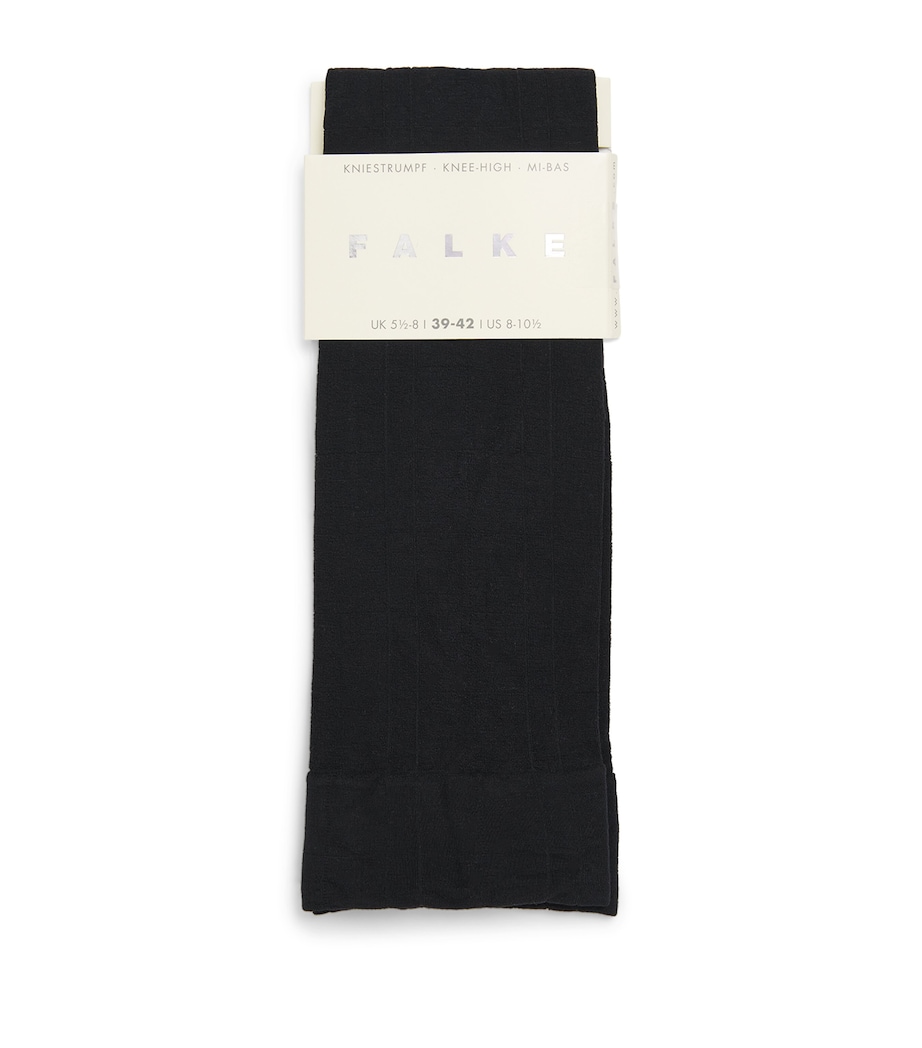 Solid Lounge Knee-High Socks 3009 BLACK Image 1