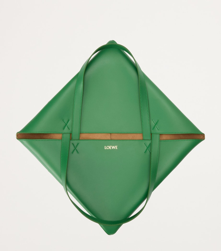 LOEWE Extra Large Leather Puzzle Fold Tote Bag Tropical Green Image 5