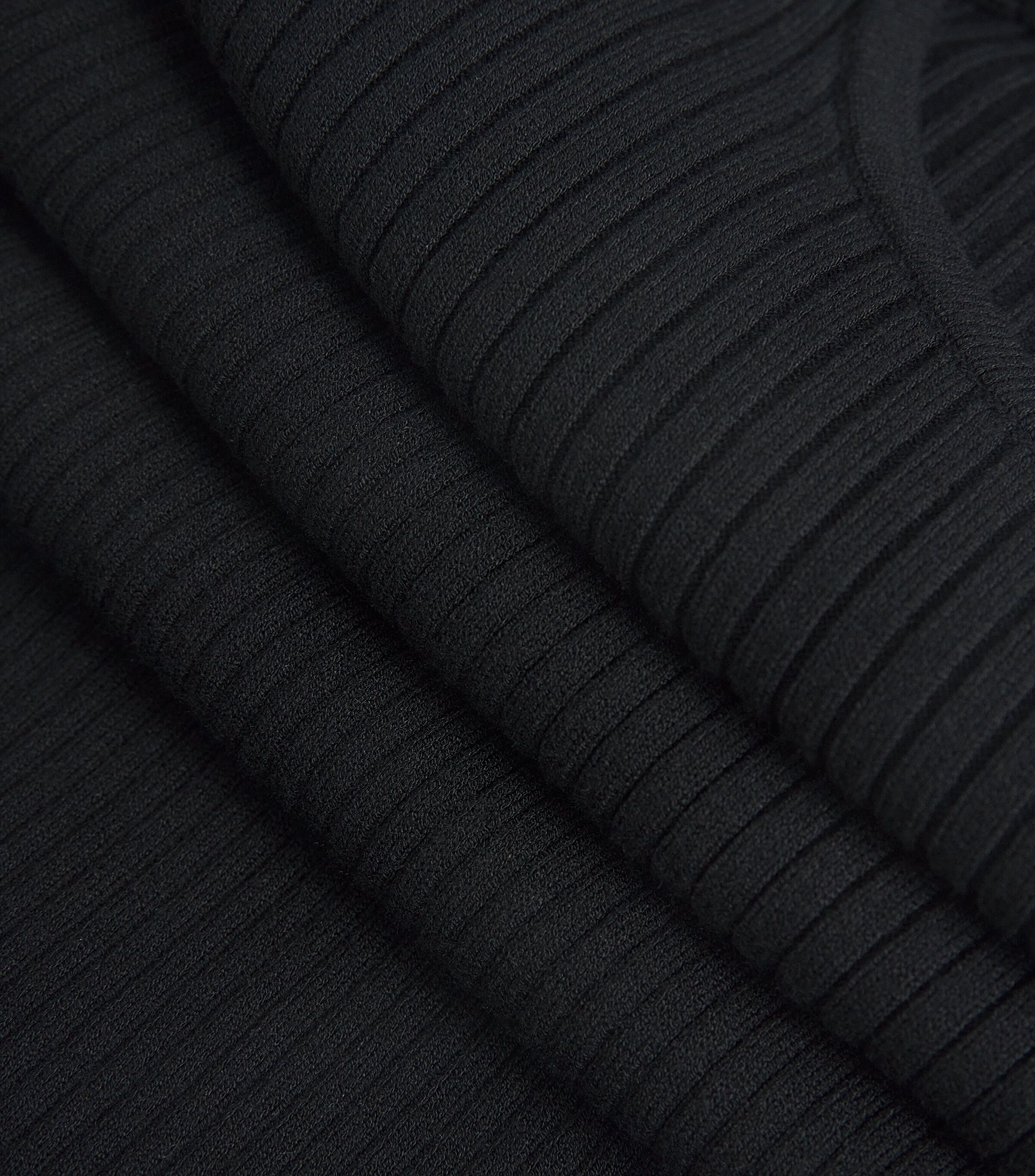 Ribbed Knitted Midi Dress BLACK Image 5