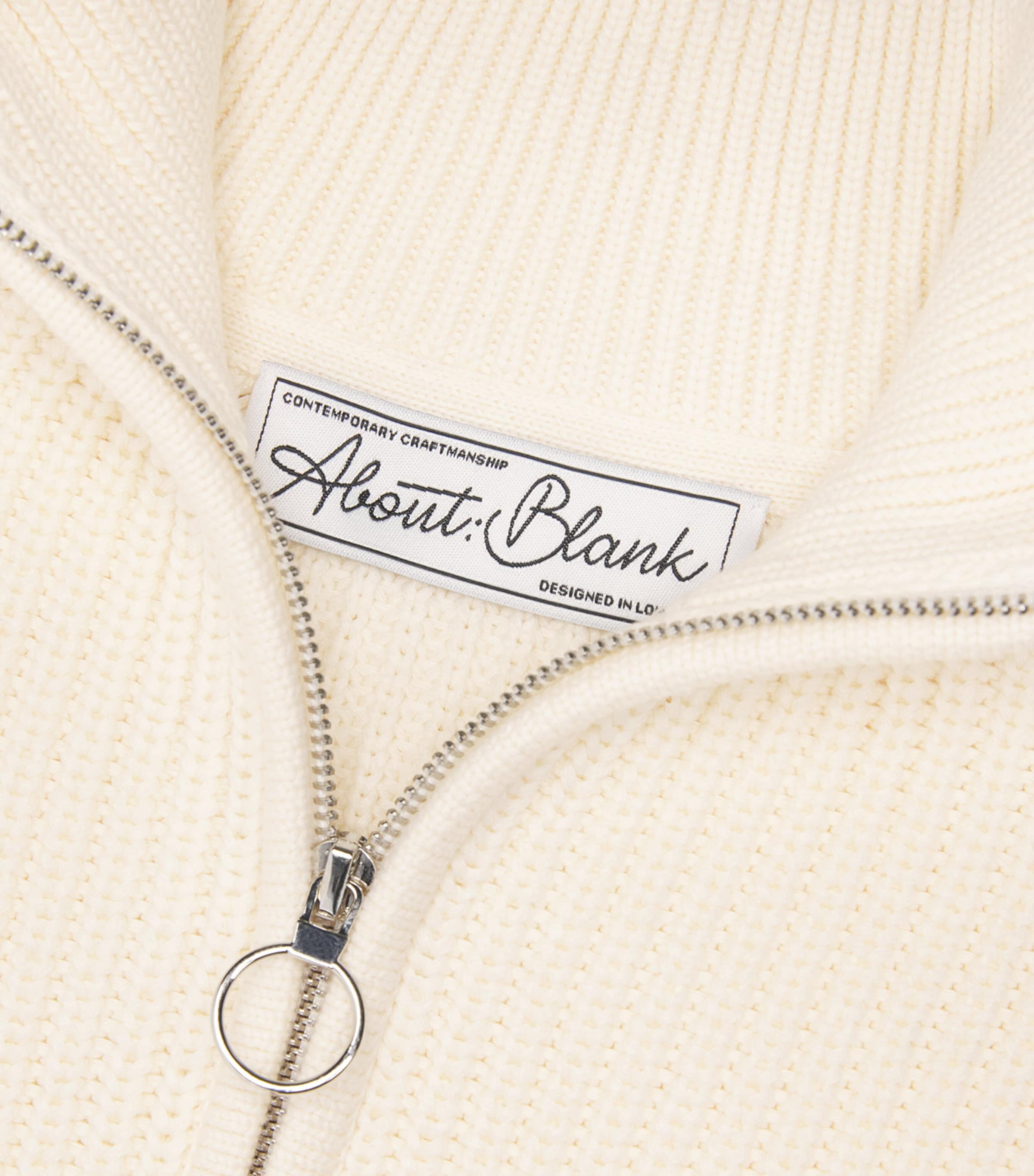 Cotton Half-Zip Sweater ECRU Image 5