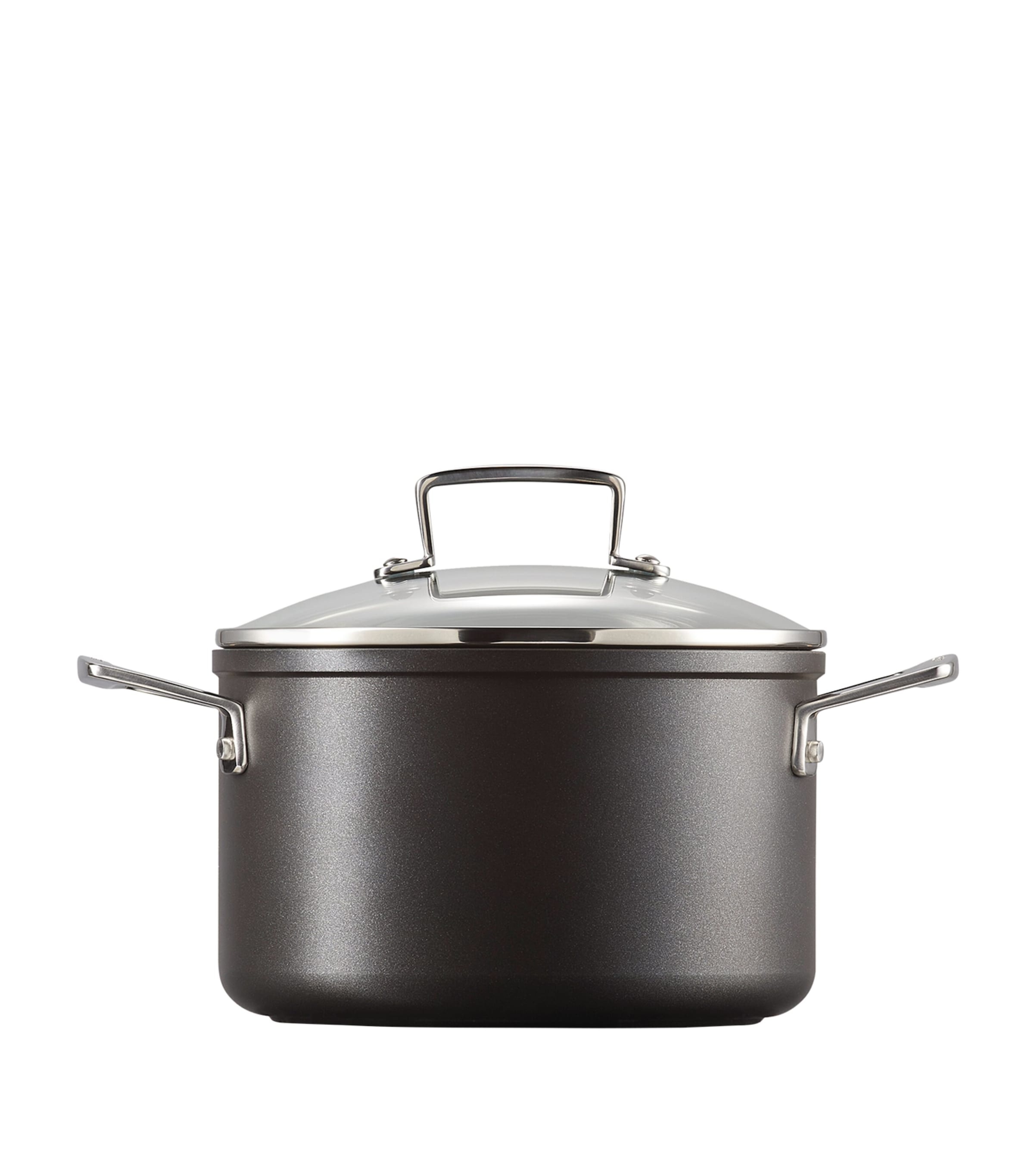 Toughened Non-Stick Deep Casserole Dish (21cm) BLACK Image 2