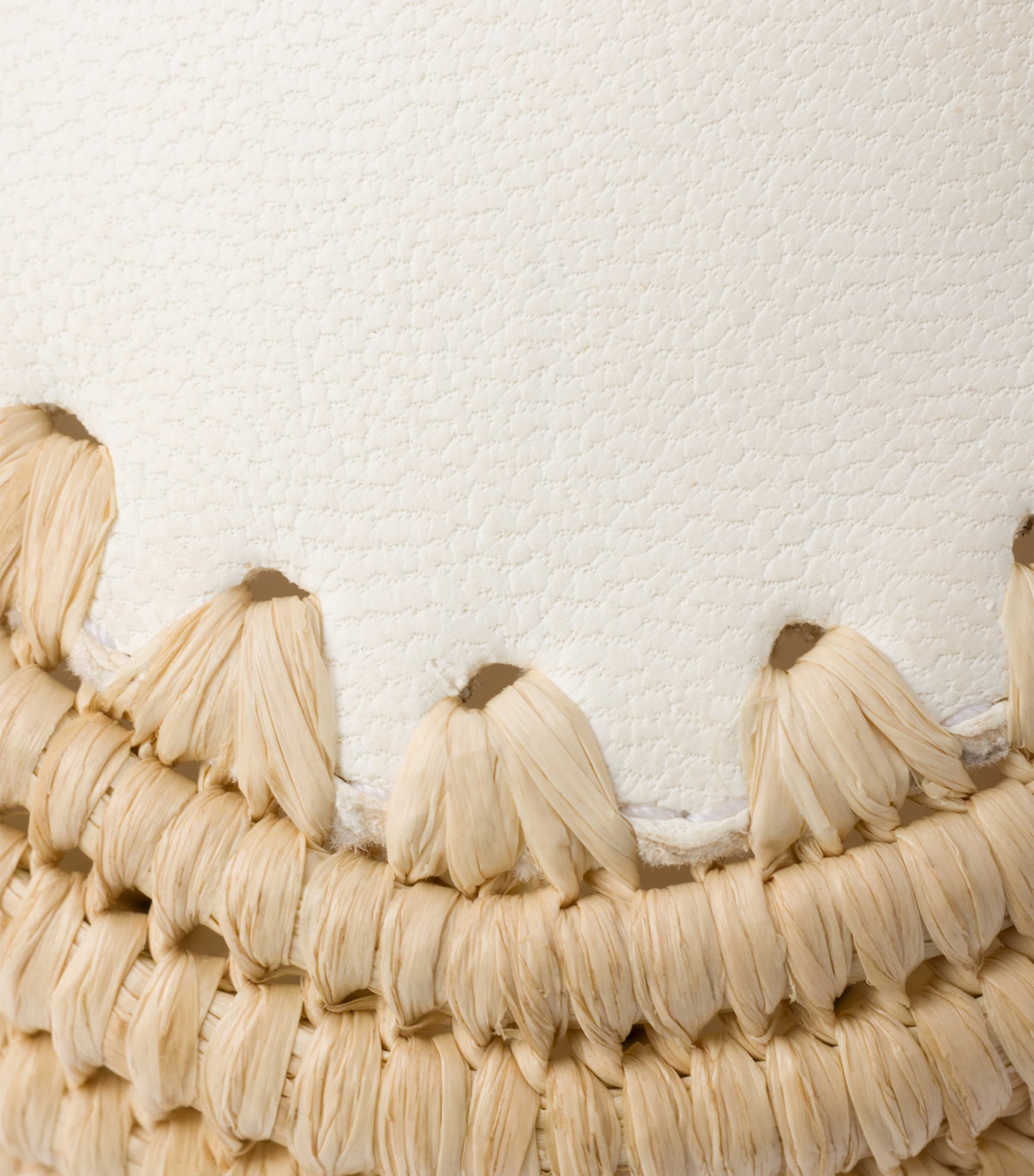Prada Leather and Raffia Ballet Flats Neutral Image 6