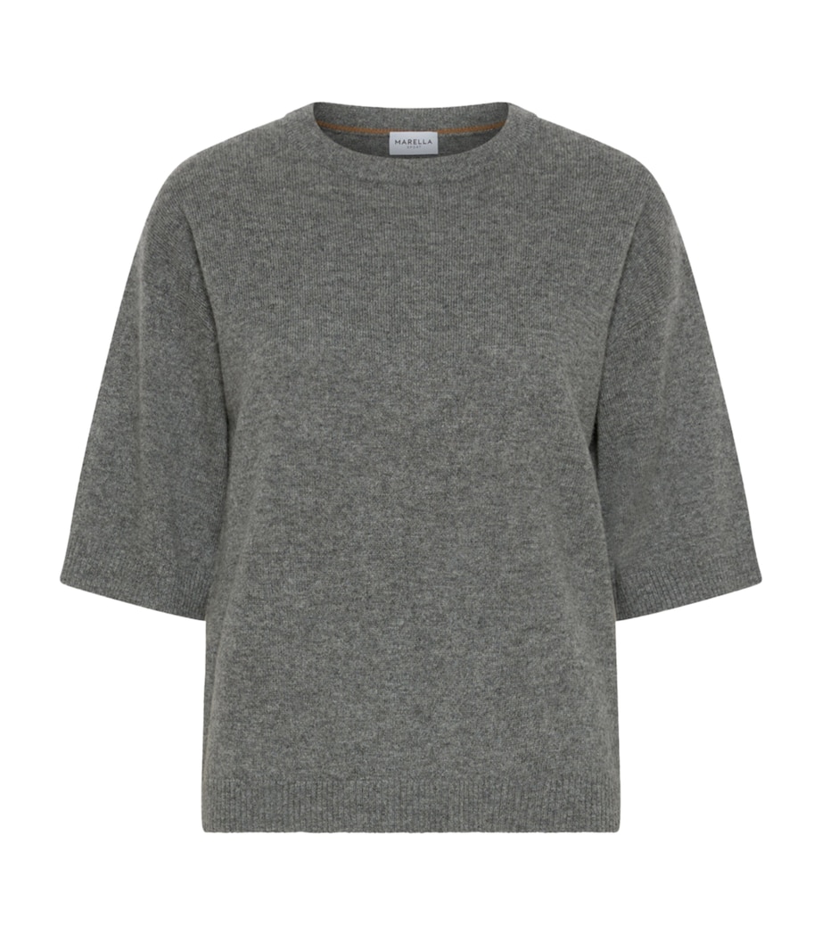 Marella Womens Wool-Cashmere Sweater Medium Grey Image 1