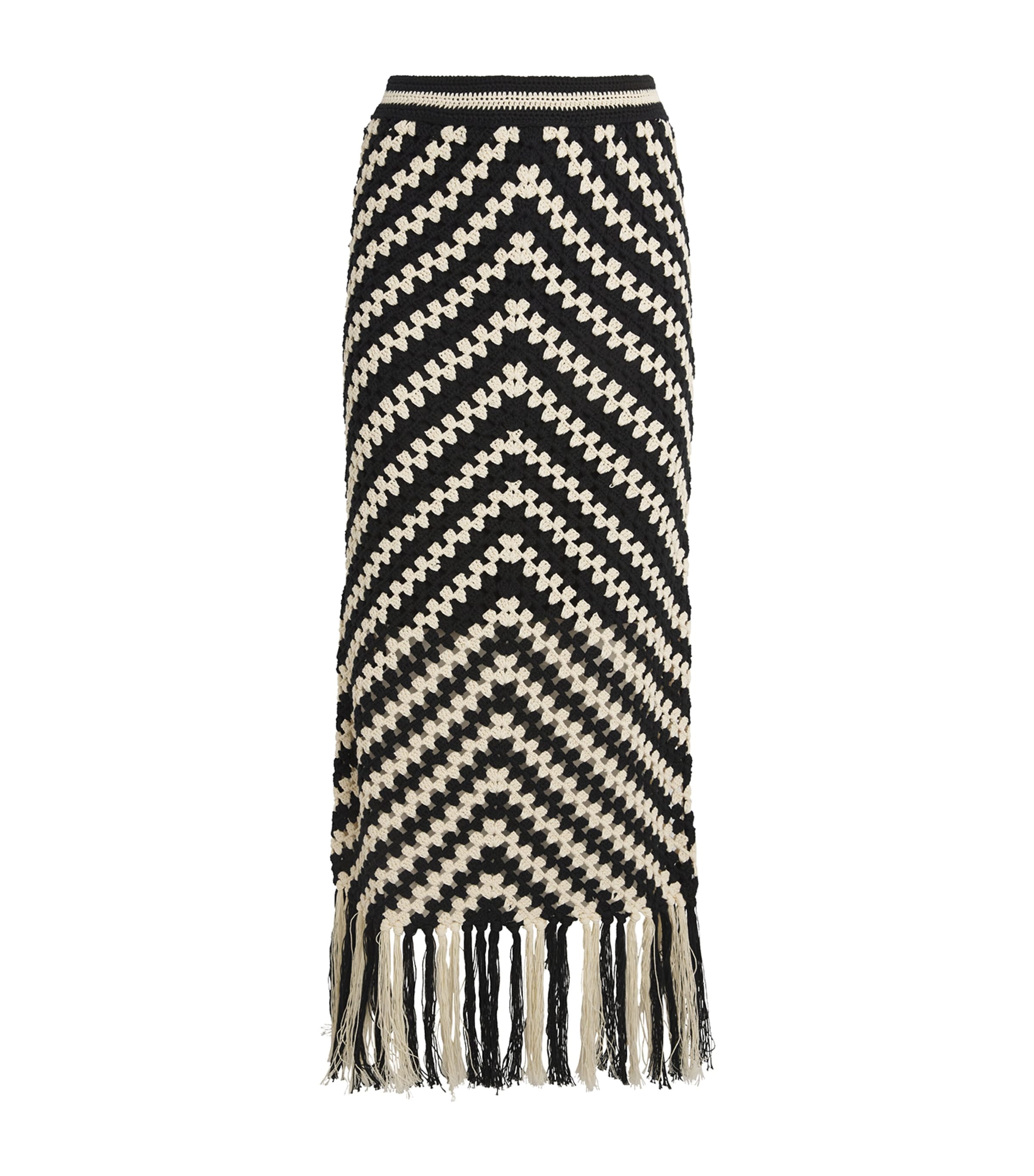 Shop Zimmermann Halliday Crochet Maxi Skirt