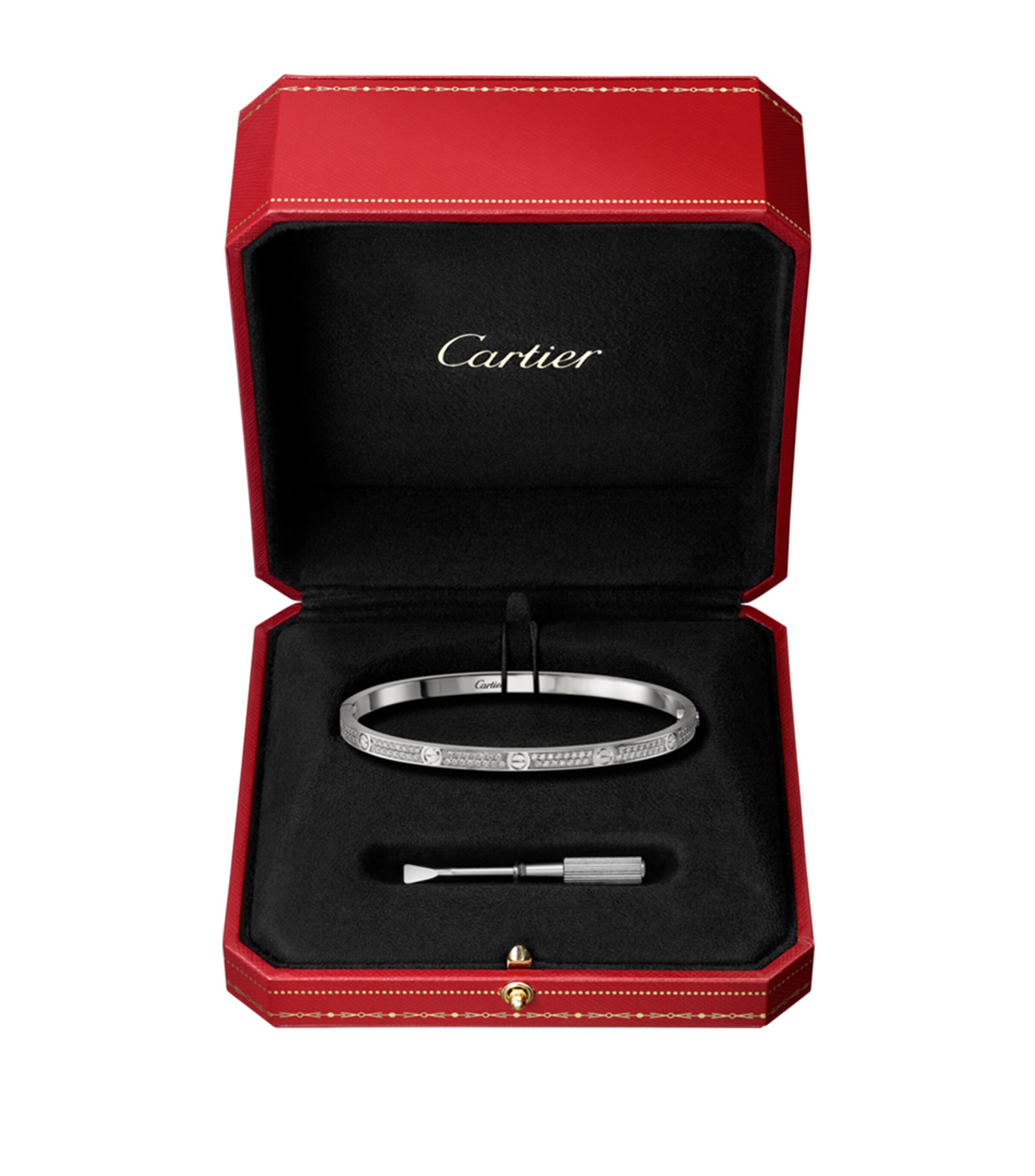 Cartier LOVE Small White Gold Diamond-Paved Bracelet White Gold Image 9