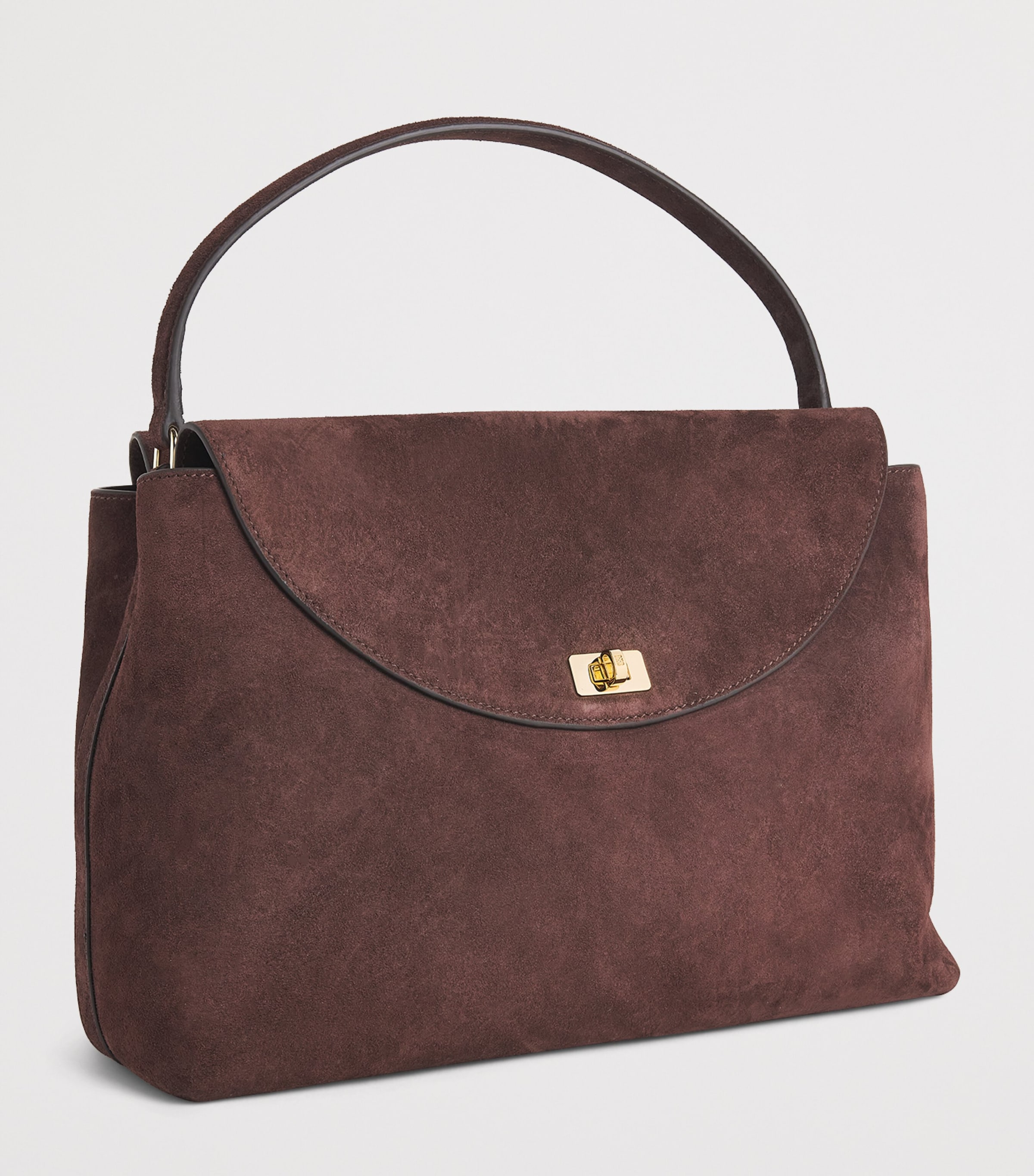 Sandro Paris Suede Le Grand Bazaar Top-Handle Bag Brown Image 3