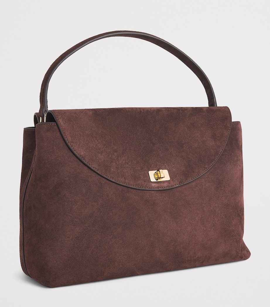 Sandro Paris Suede Le Grand Bazaar Top-Handle Bag Brown Image 3
