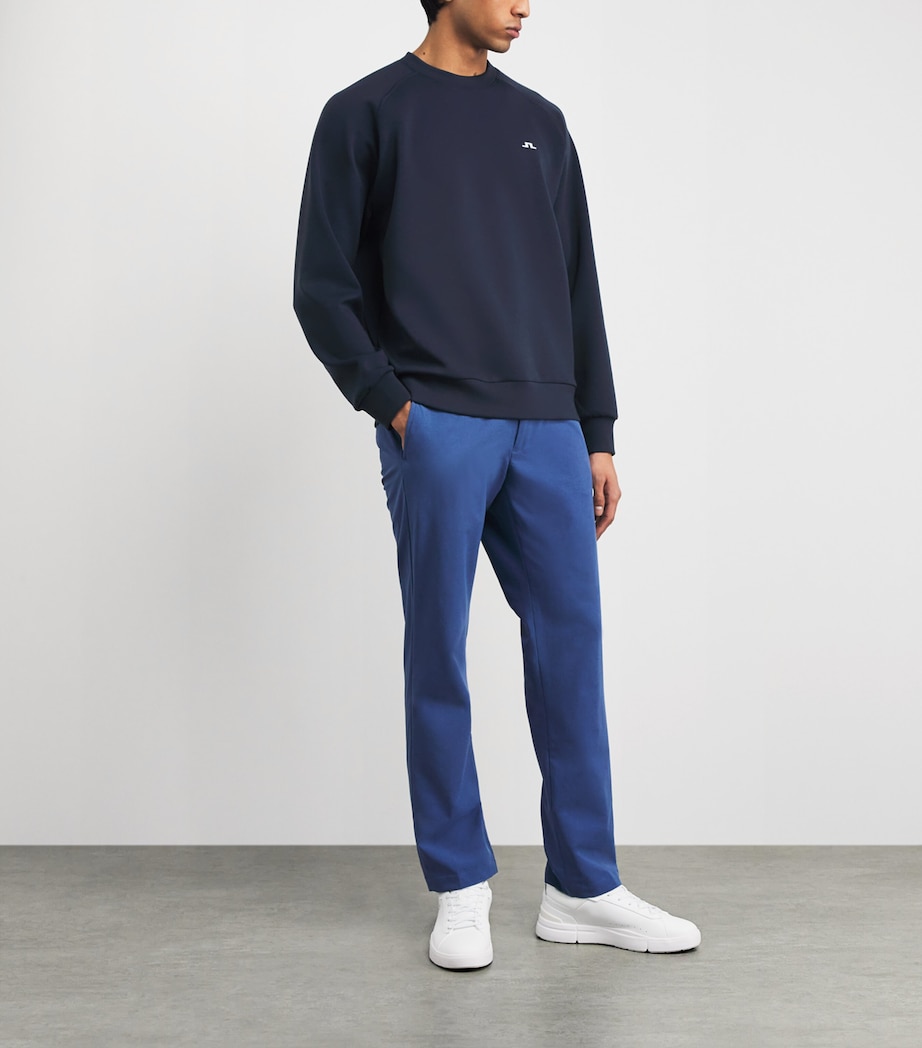 J Lindeberg Mens Finn Crew-Neck Sweatshirt Jl Navy Image 2