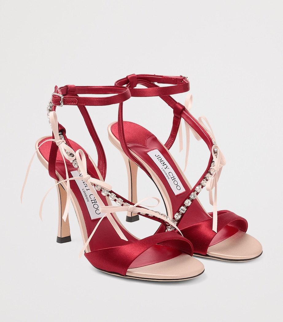 Lula 100 Satin Sandals MACARON/RUBY RED Image 2