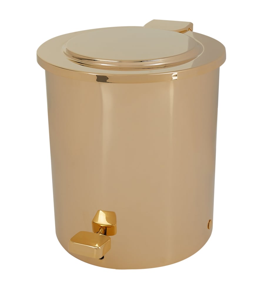 Cylinder Gold-Plated Pedal Bin GOLD Image 1