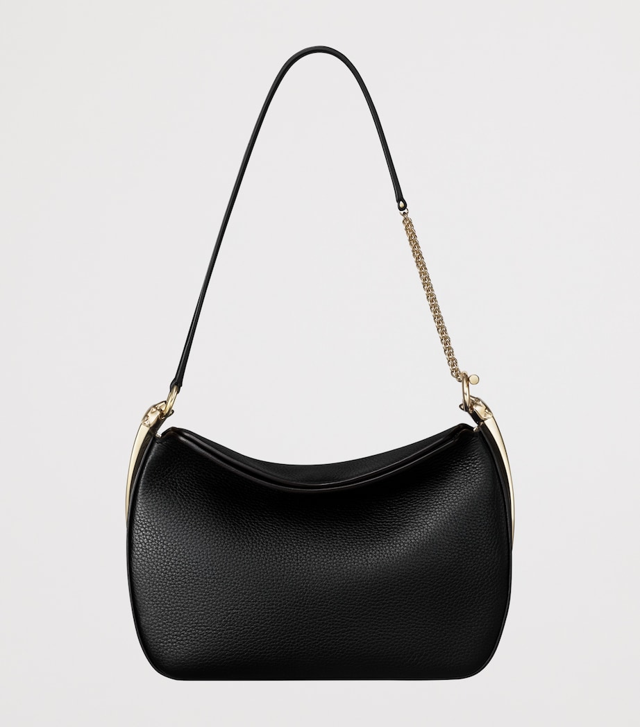 Mini Leather Panthère Hobo Shoulder Bag BLACK Image 4