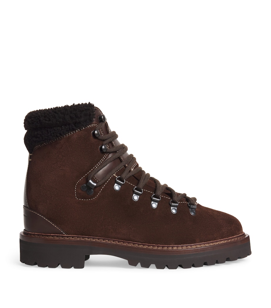 Suede Halpin Lace-Up Boots LUGGAGE BROWN Image 1