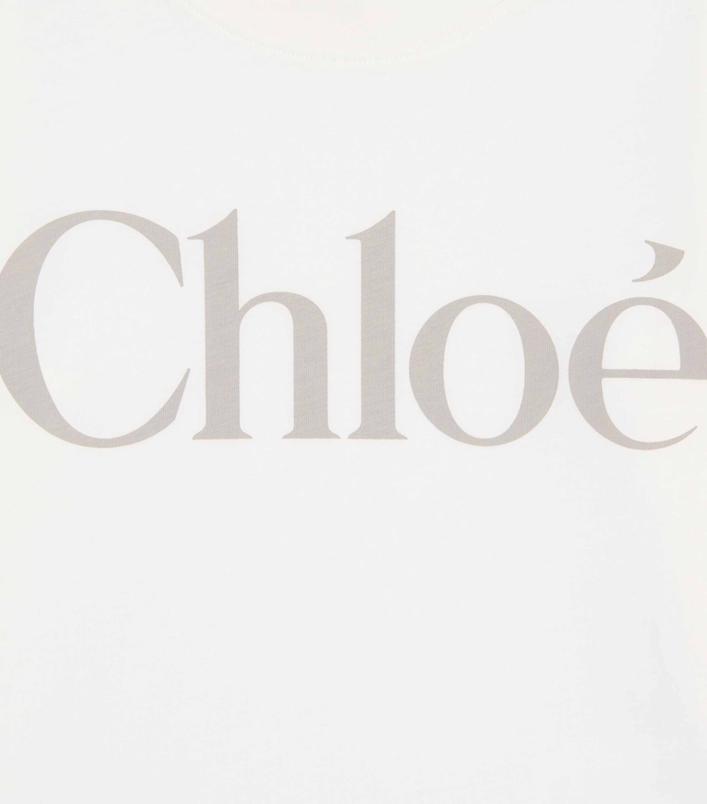 Chloé Kids Cotton Logo Long-Sleeve T-Shirt (4-14 Years) Offwhite Image 2