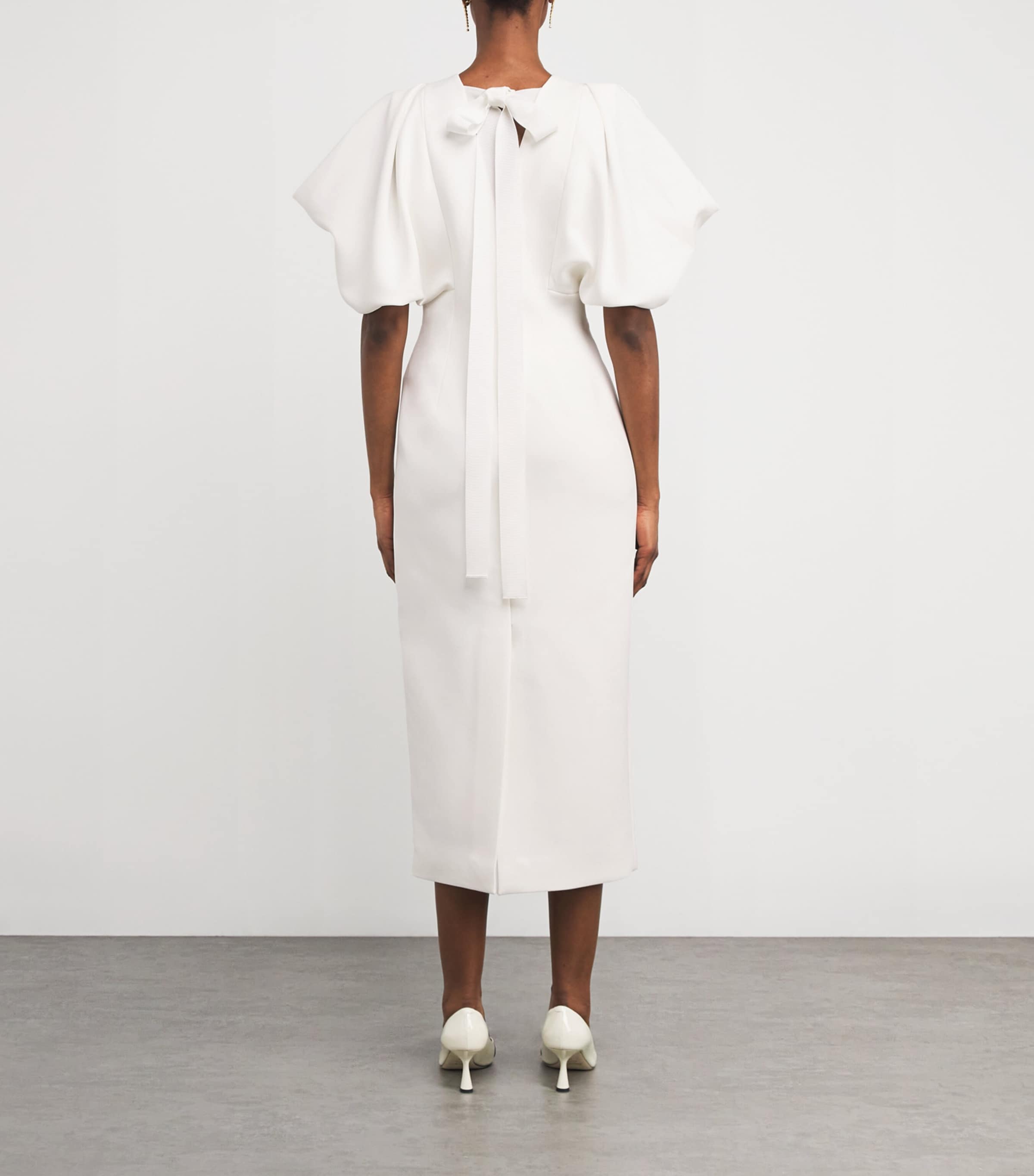 Bow-Tied Calita Midi Dress IVORY Image 3