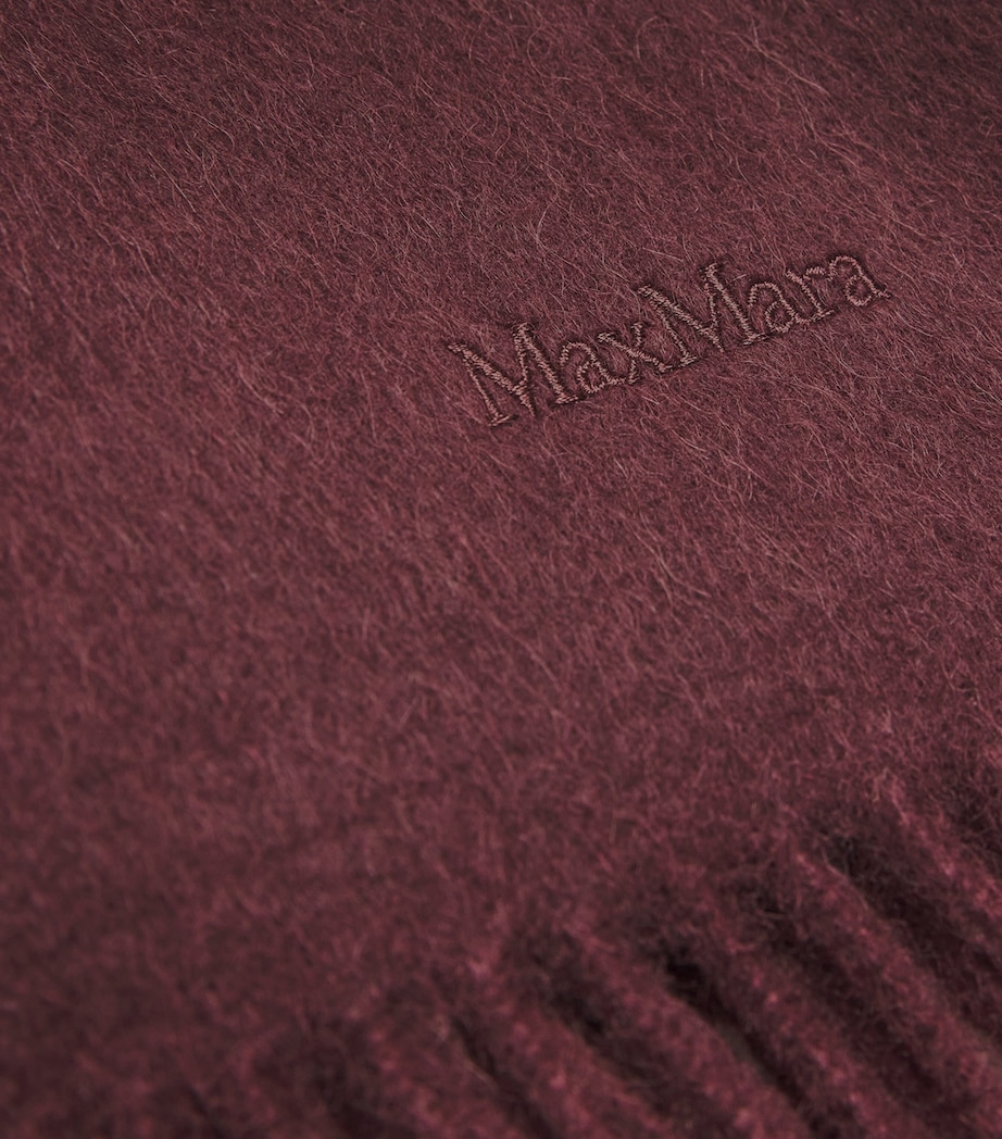 Cashmere Logo Scarf RED PURPLE Image 4