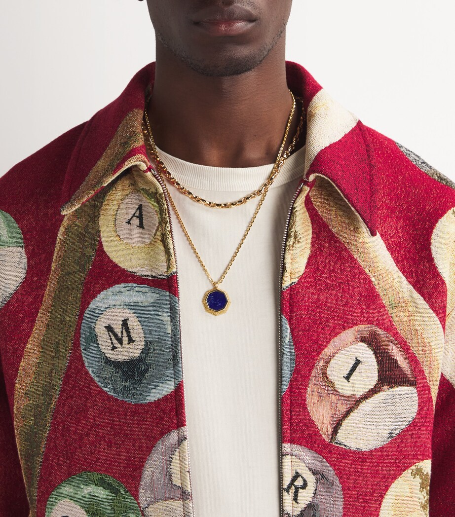 Emanuele Bicocchi Gold-Plated Lapis Lazuli Pendant Necklace Gold Plated Image 4