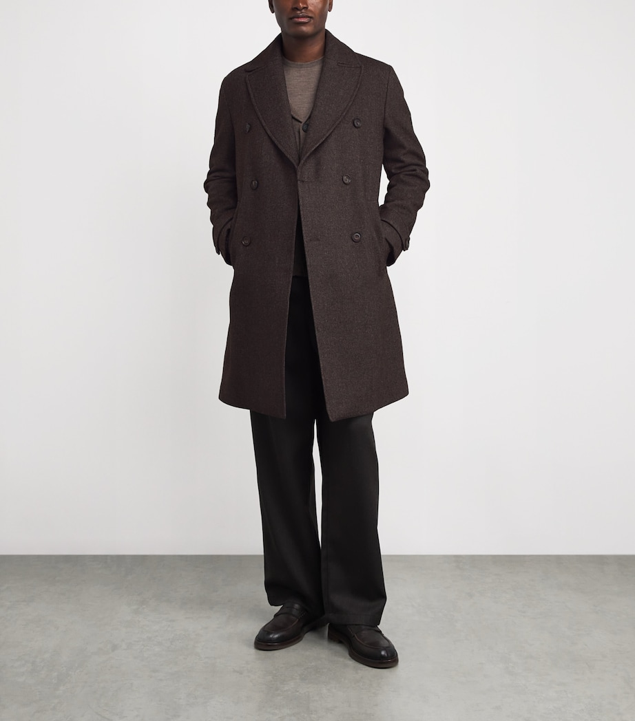Wool Overcoat 030 DARK BROWN Image 2