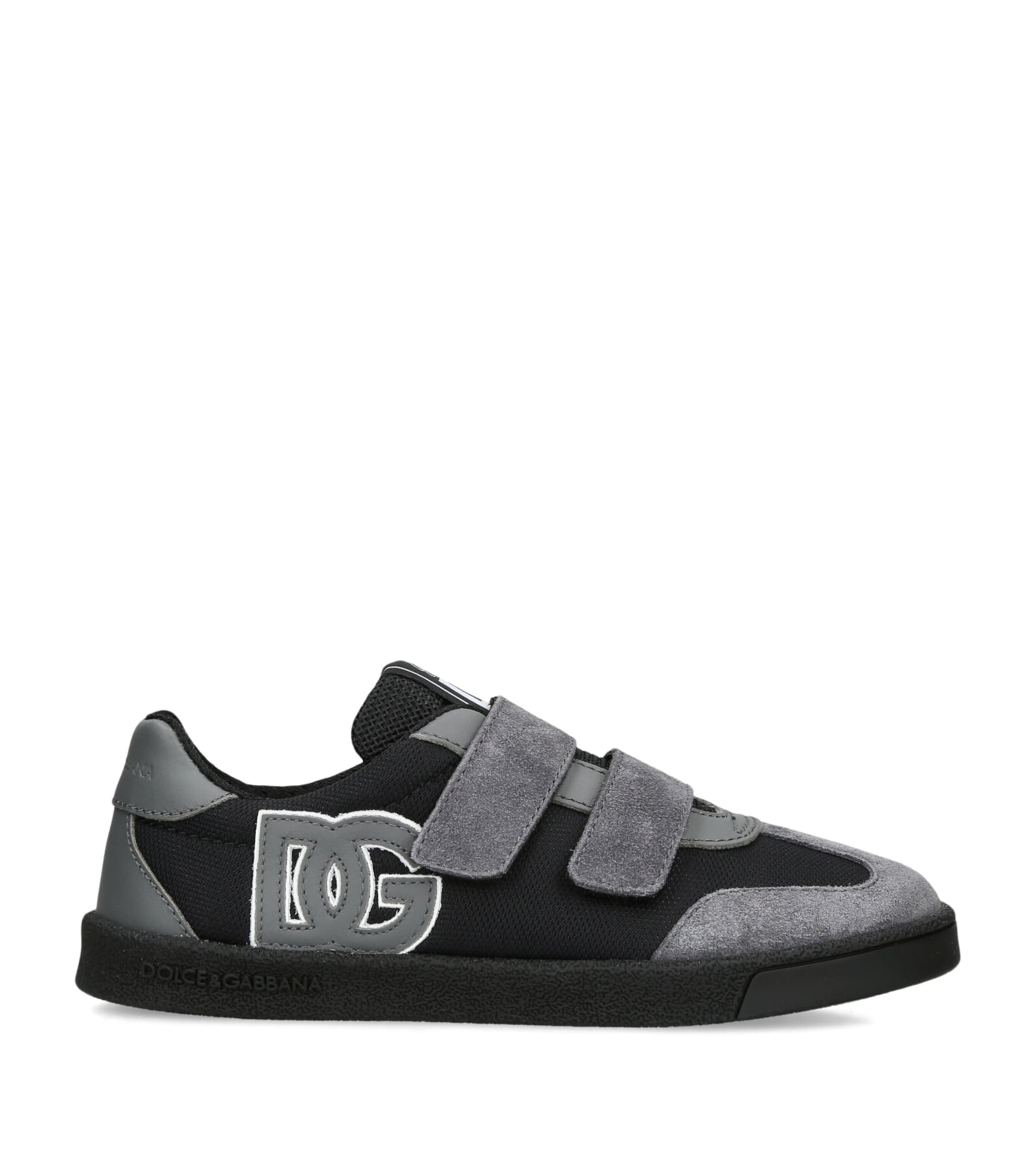 Dolce&Gabbana Kids Suede Logo Sneakers Blk/grey Image 1