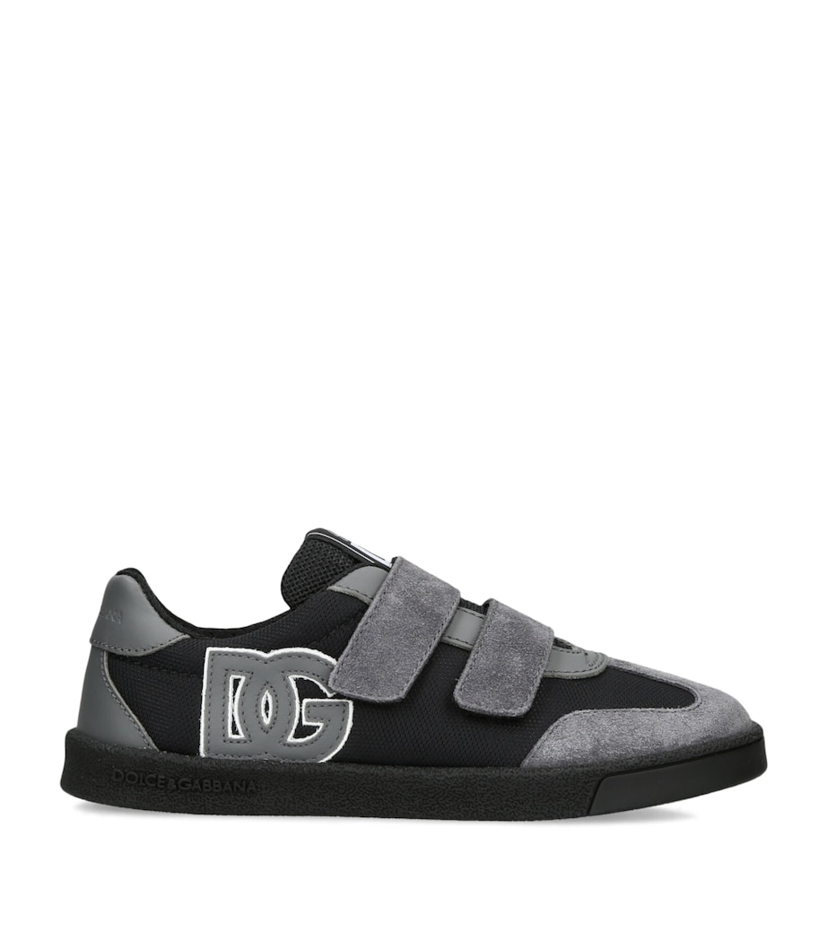 Dolce&Gabbana Kids Suede Logo Sneakers Blk/grey Image 1