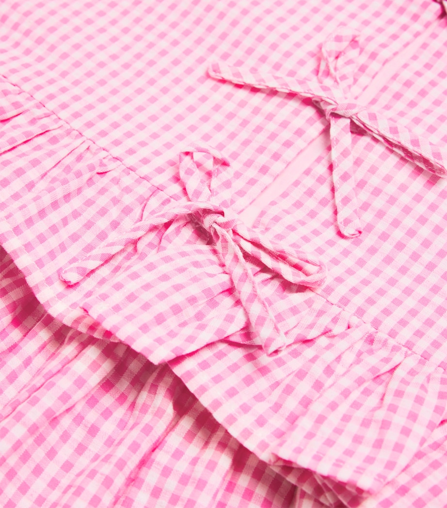 Cotton Gingham Elara Top (3-16 Years) PINK GINGHAM Image 4