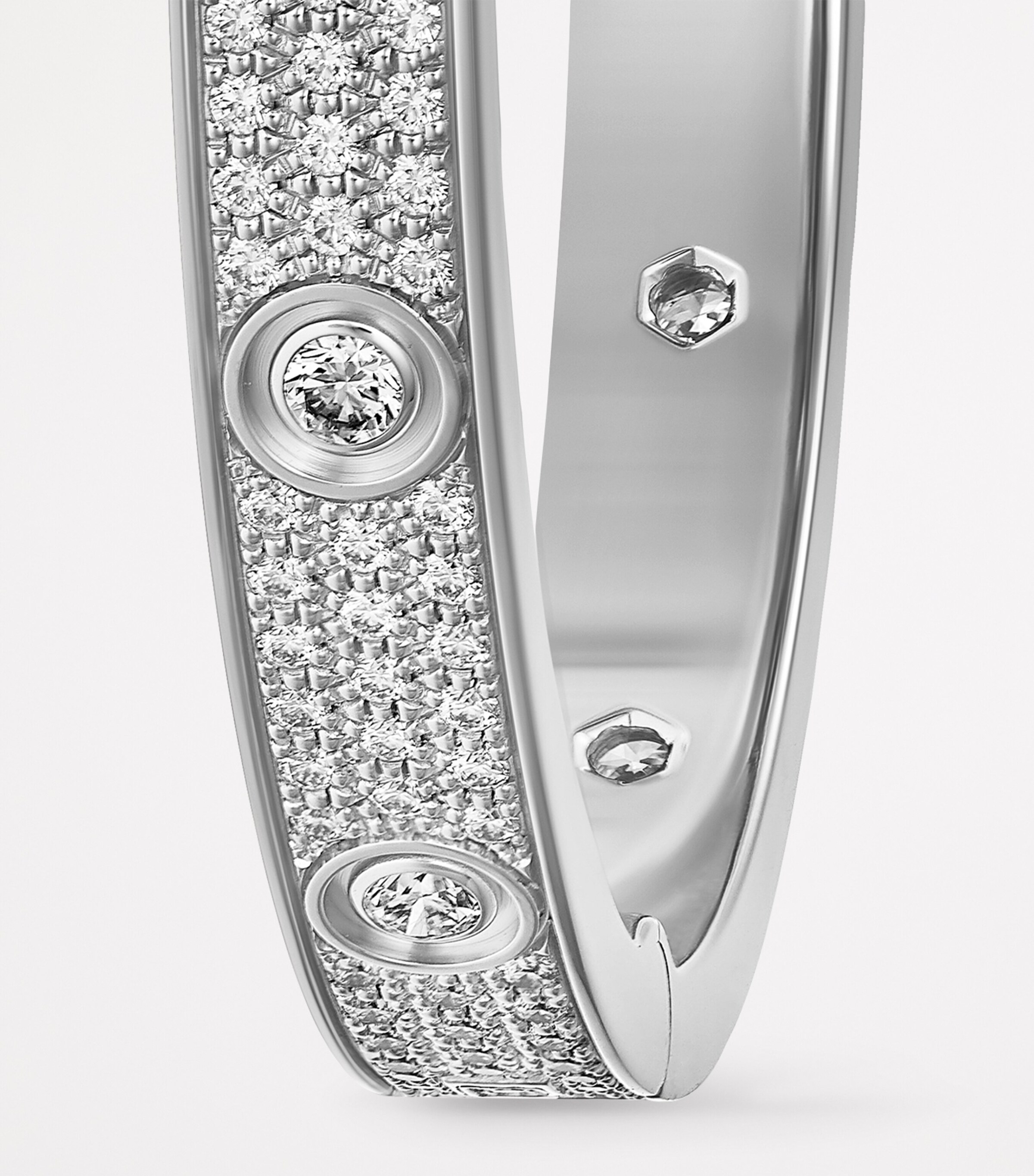 White Gold and Diamond LOVE Bracelet WHITE GOLD Image 7