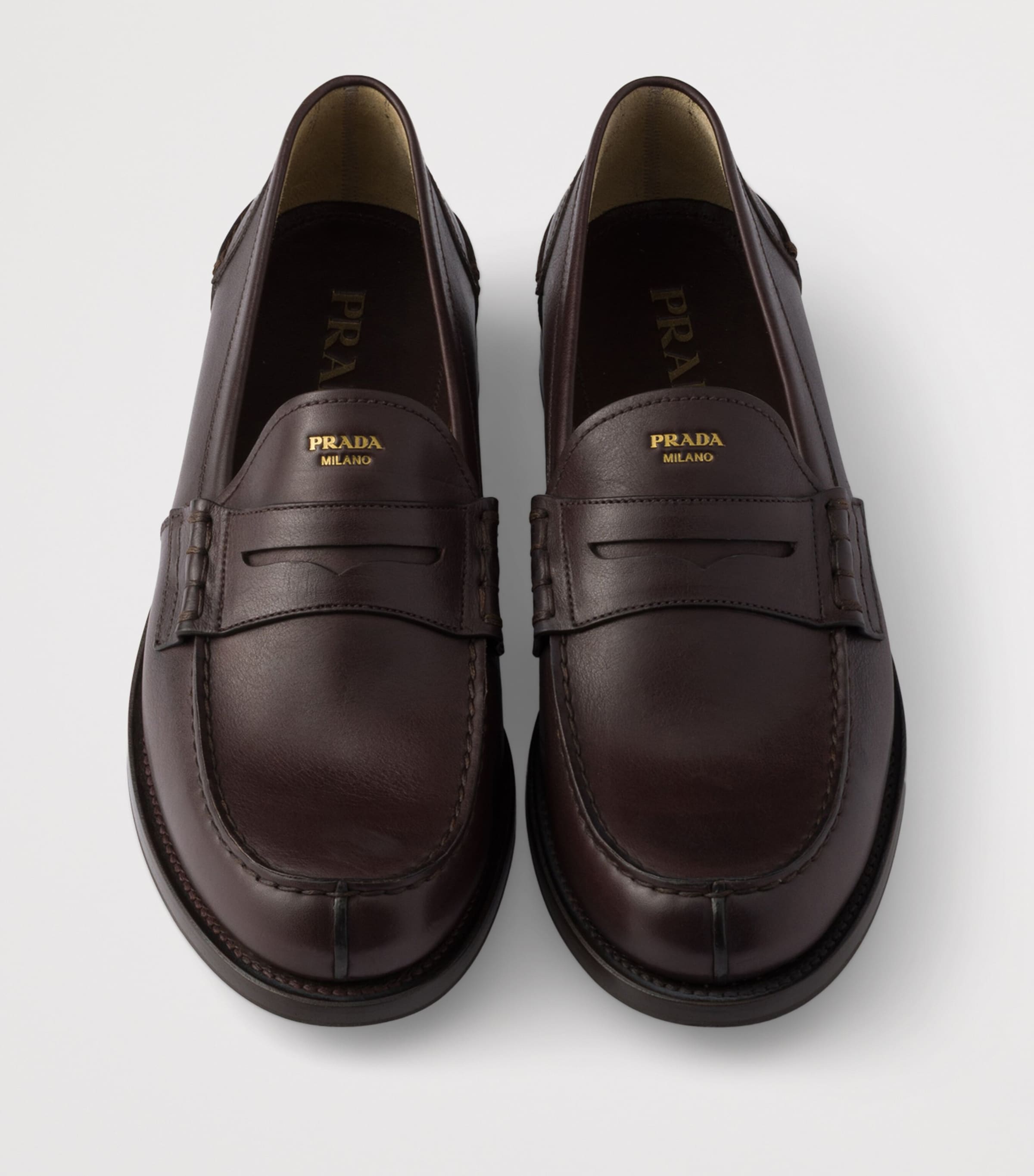 Prada Mens Leather Loafers Image 3