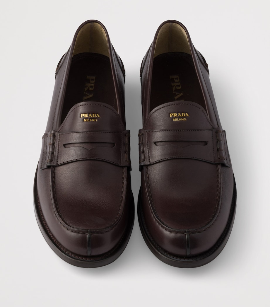 Prada Mens Leather Loafers Image 3