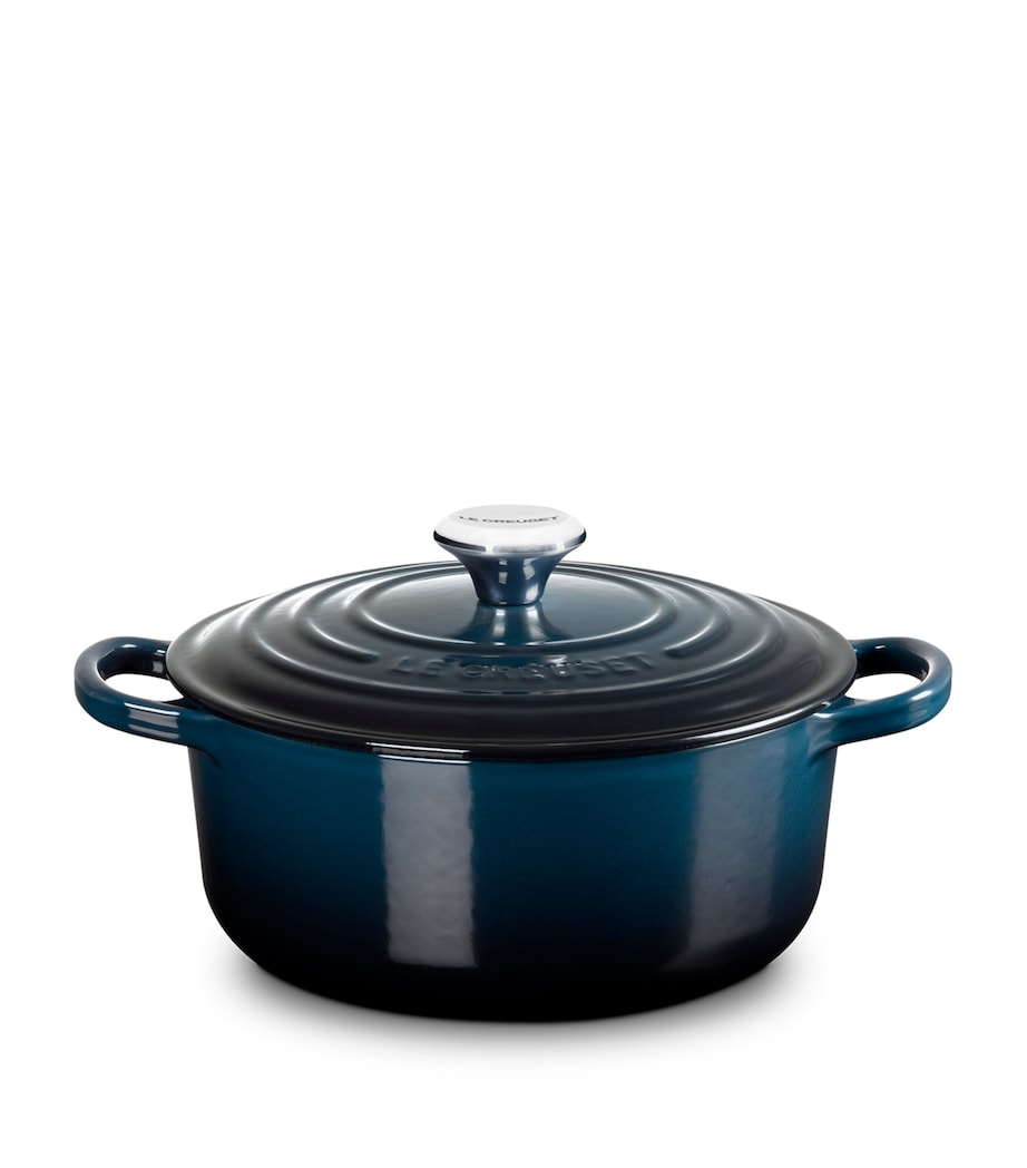 Enamelled Cast Iron Round Casserole Dish (20cm) NO COLOUR Image 2