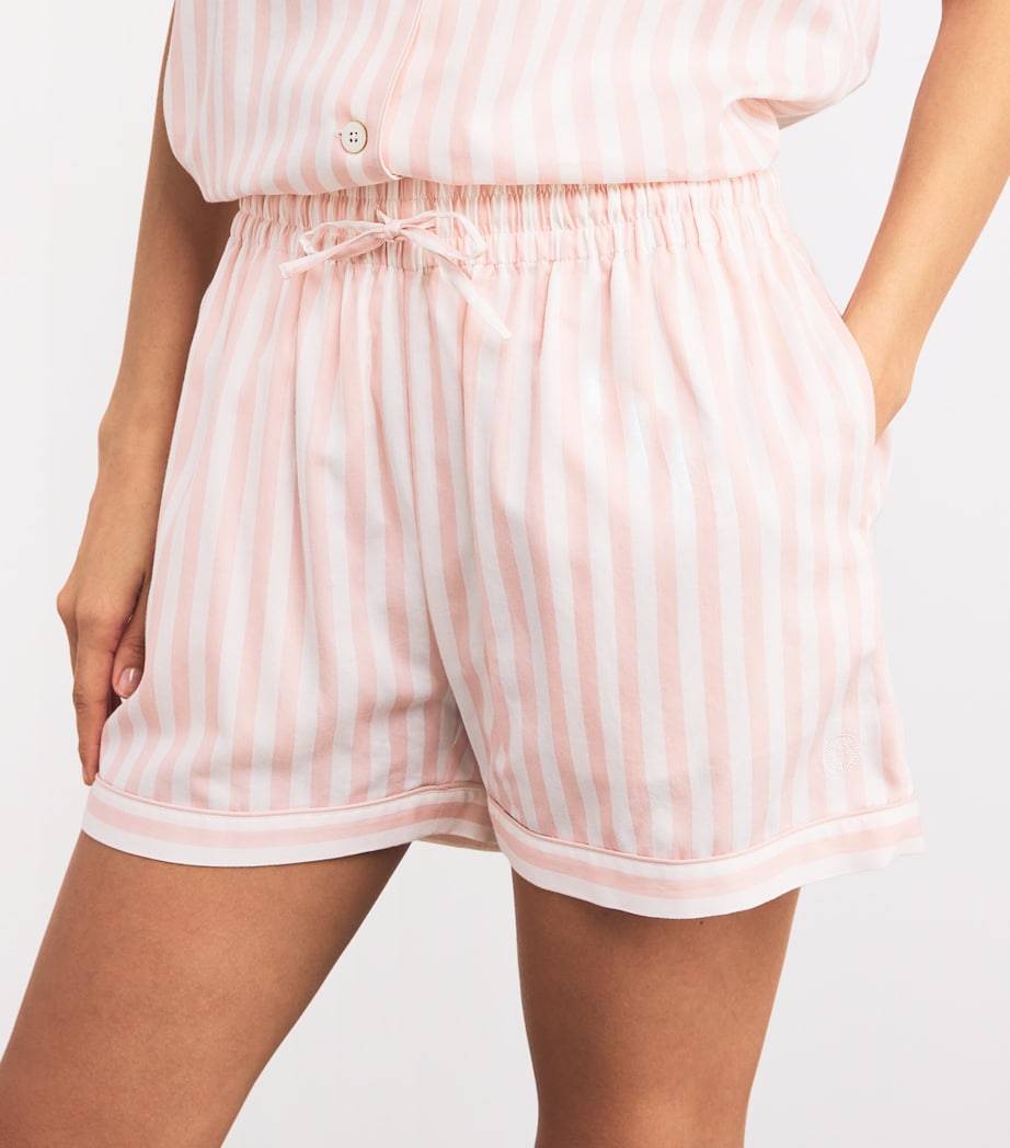 Harrods Womens Cotton Short-Sleeve Pyjama Set Pink Image 6