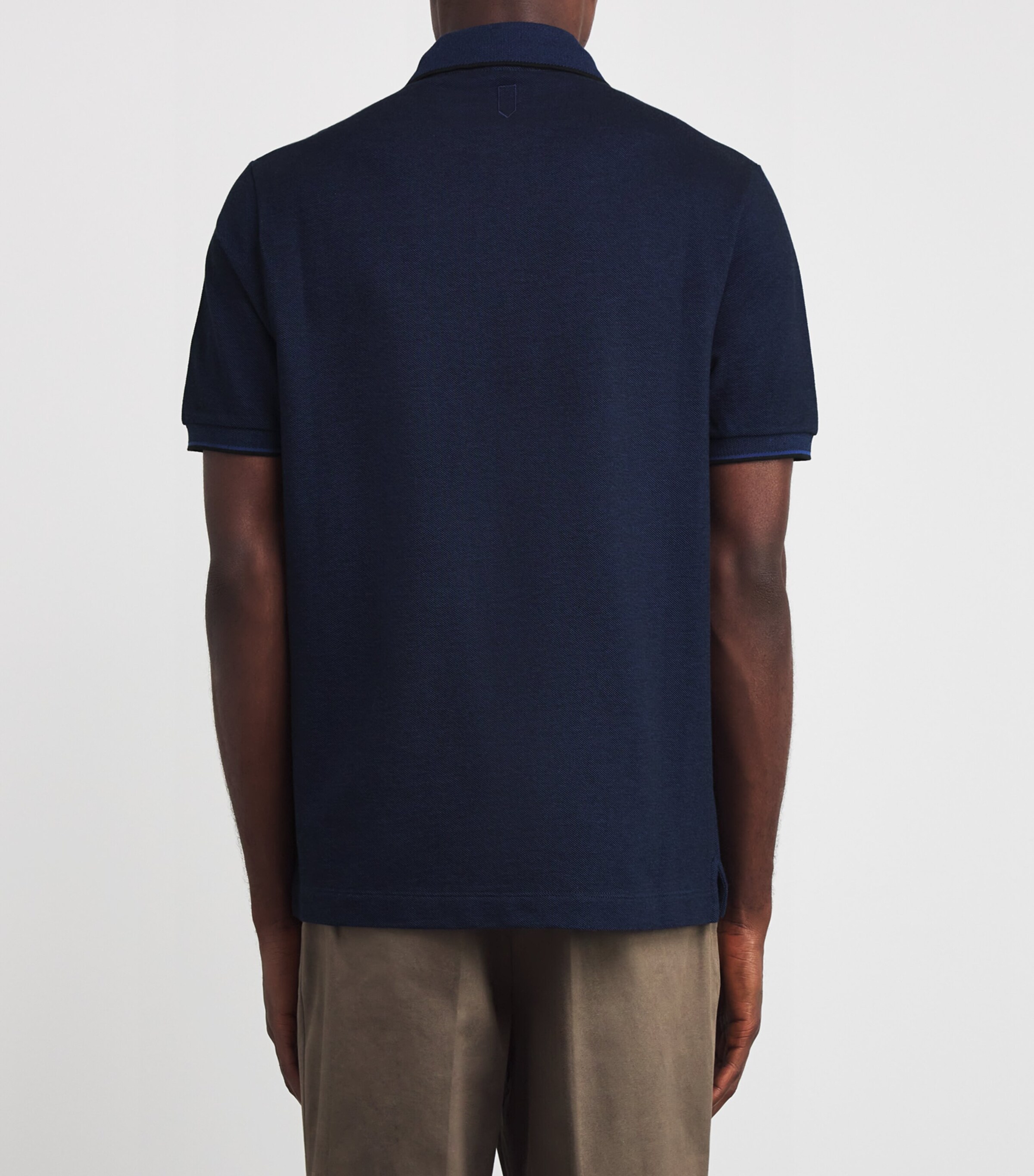 Canali Mens Cotton Polo Shirt Image 4